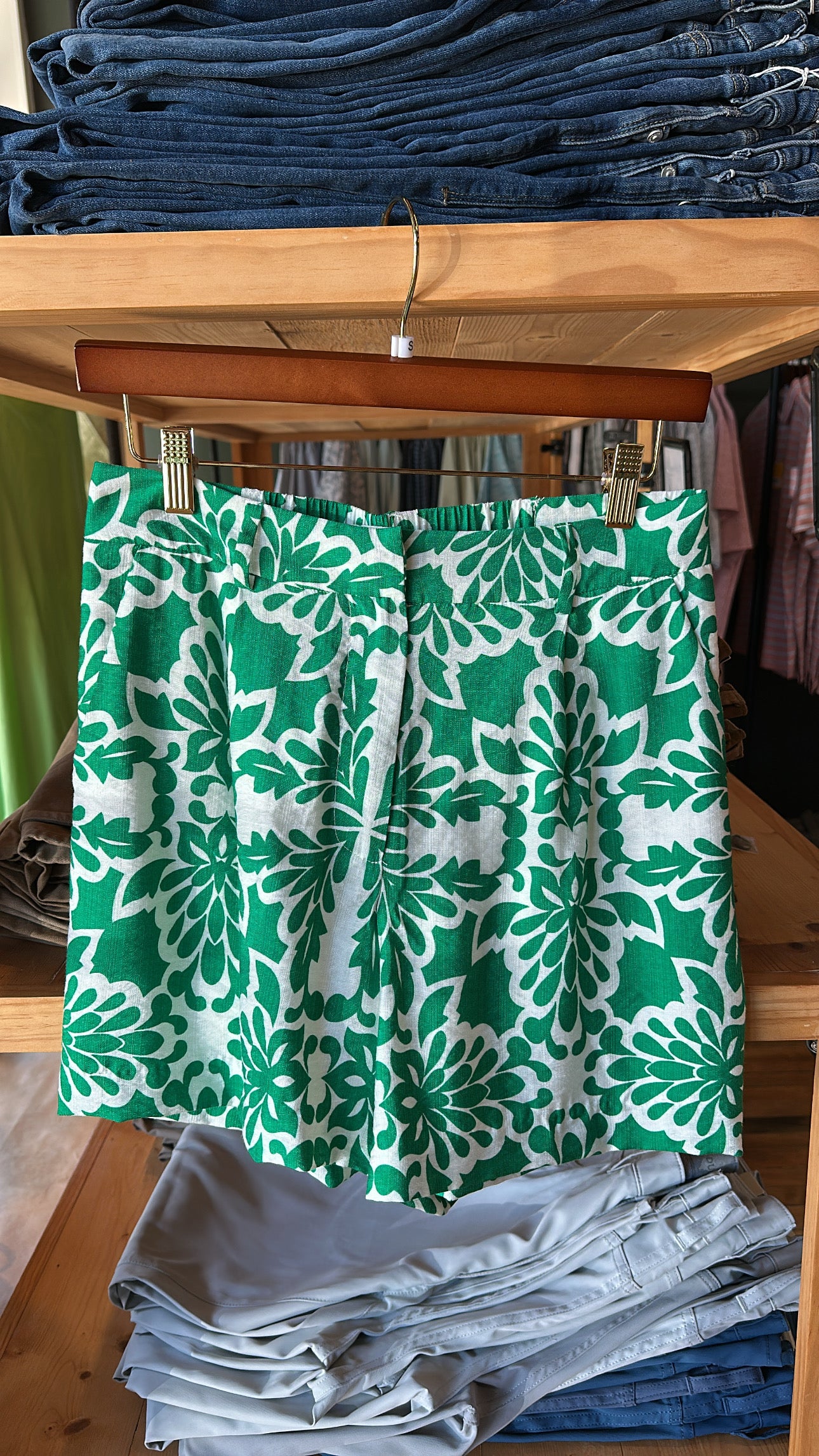 Cara Short - Green/Ivory