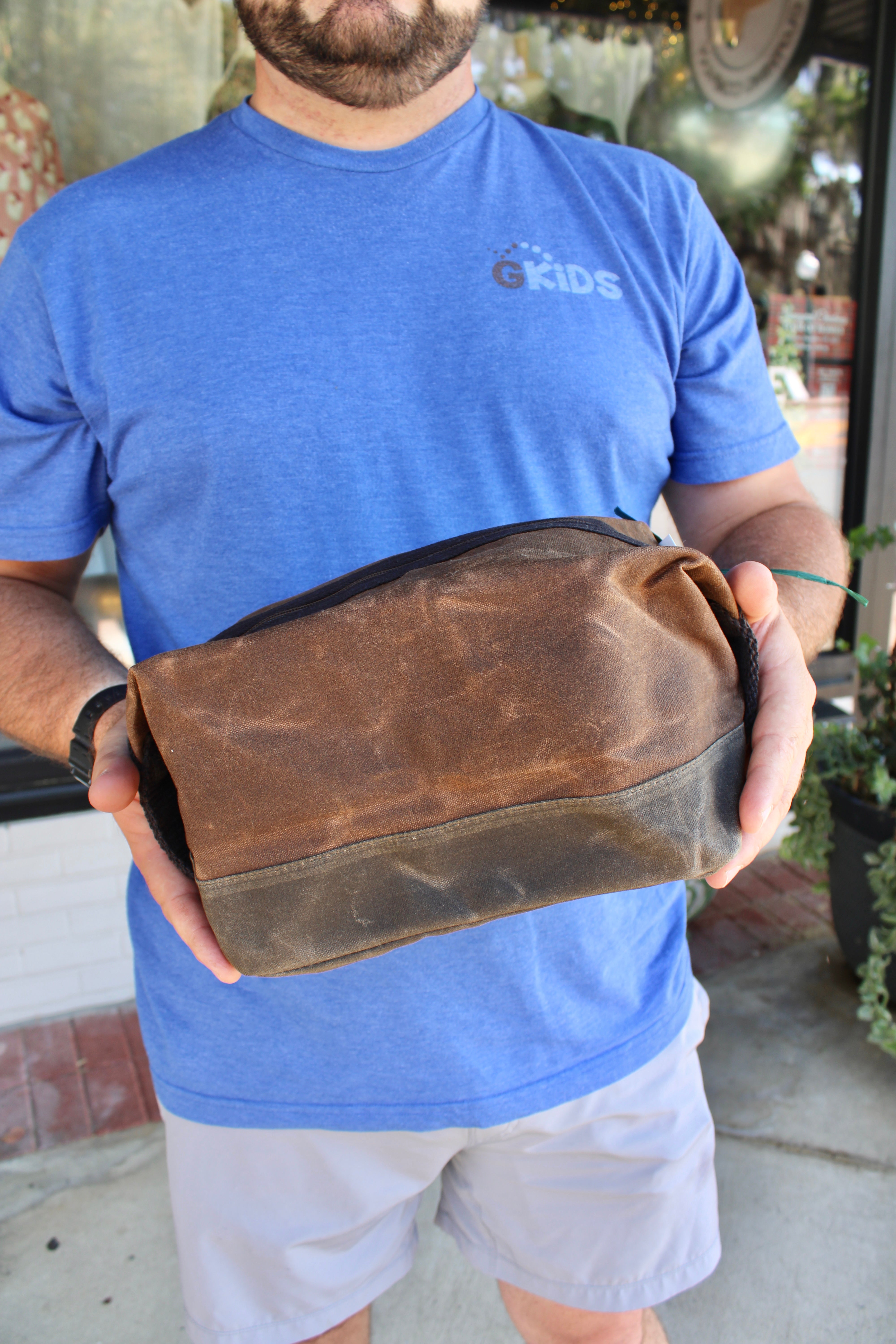 Waxed Dopp Kit - Khaki