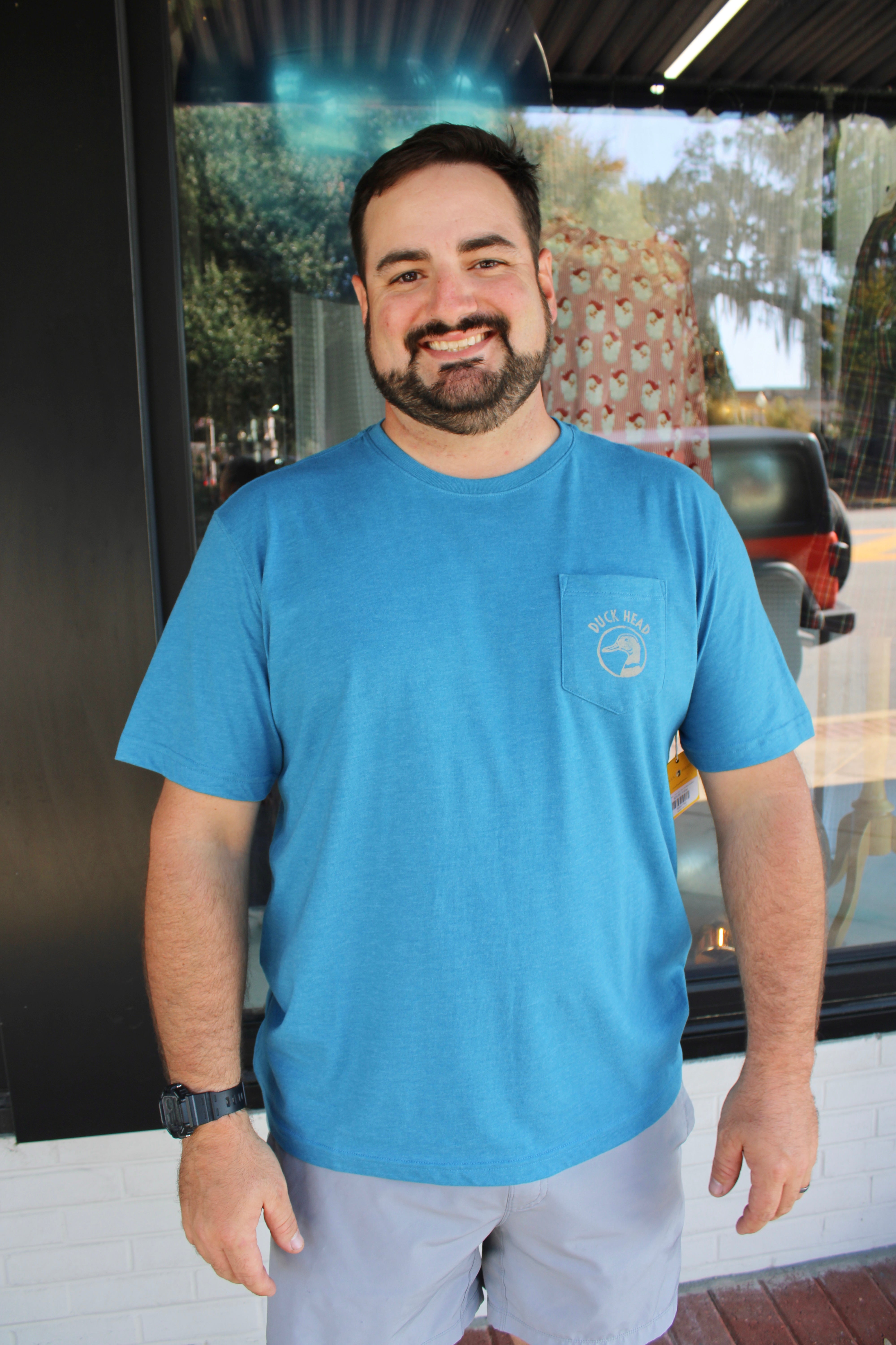 Duck Head - Sure Sign Tee (Sail Blue Heather)