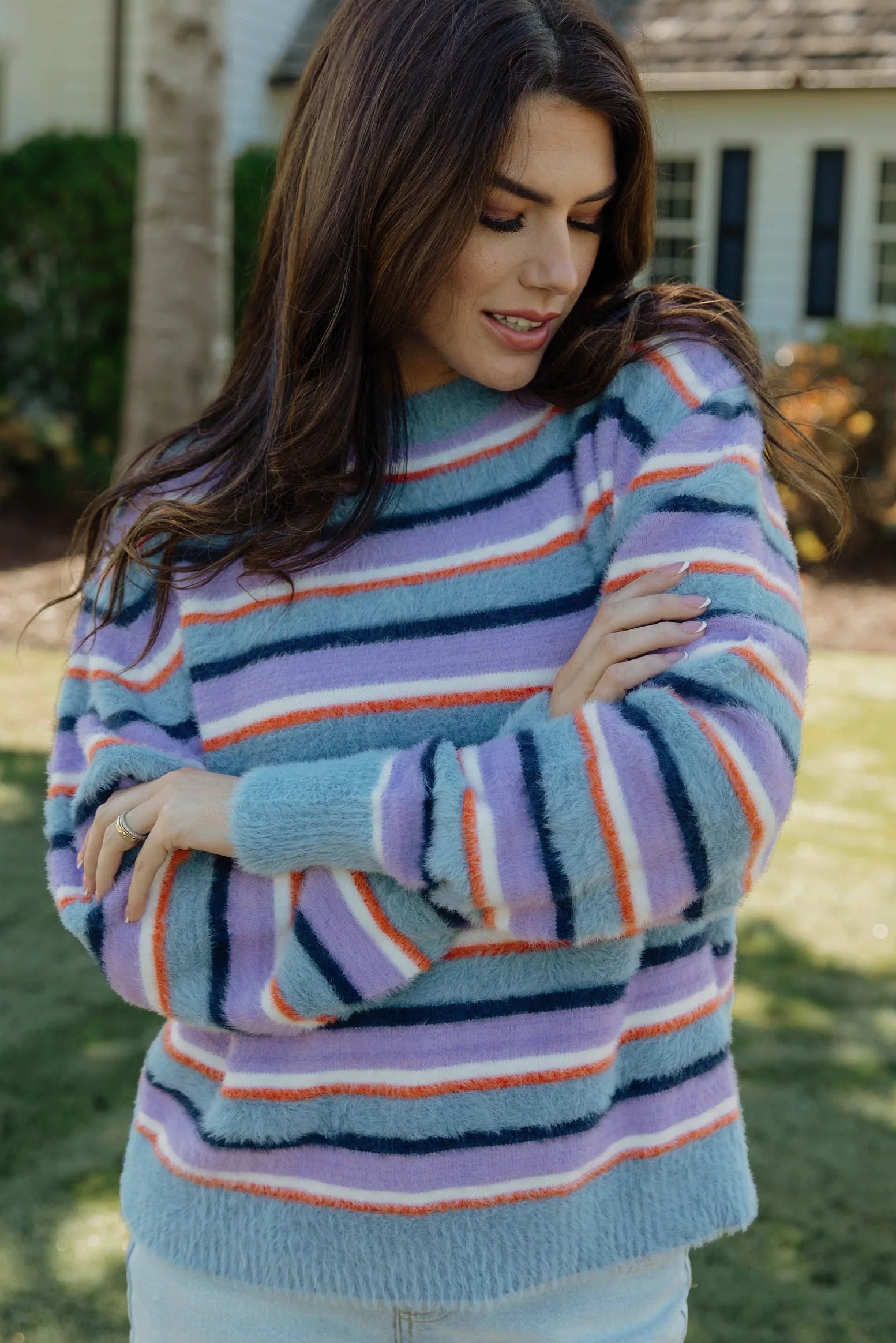 SSCO - Crewneck Intarsia Sweater (Vivid Horizon)