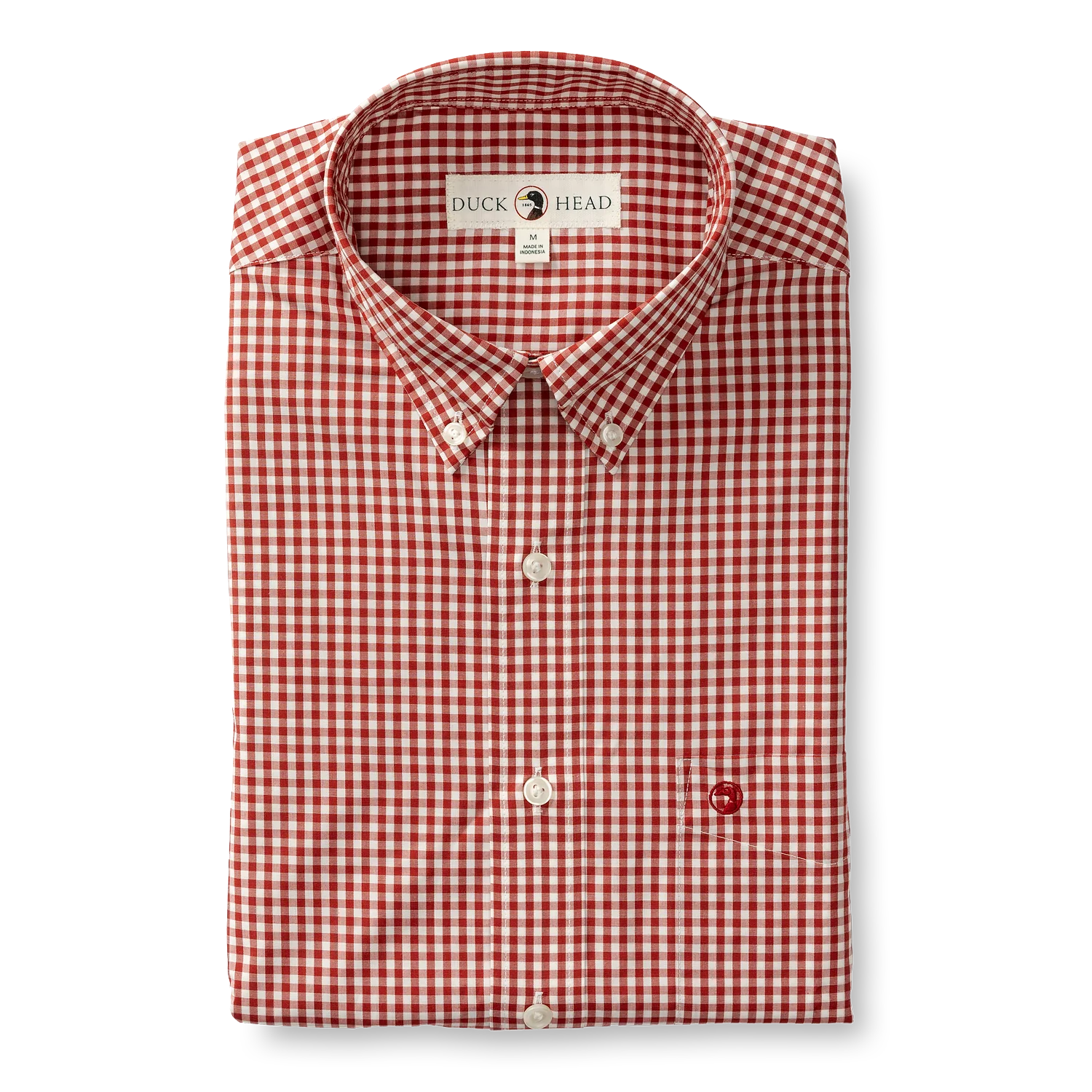 Duck Head - Performance Poplin Sport Shirt Walton Gingham (Red Ochre)