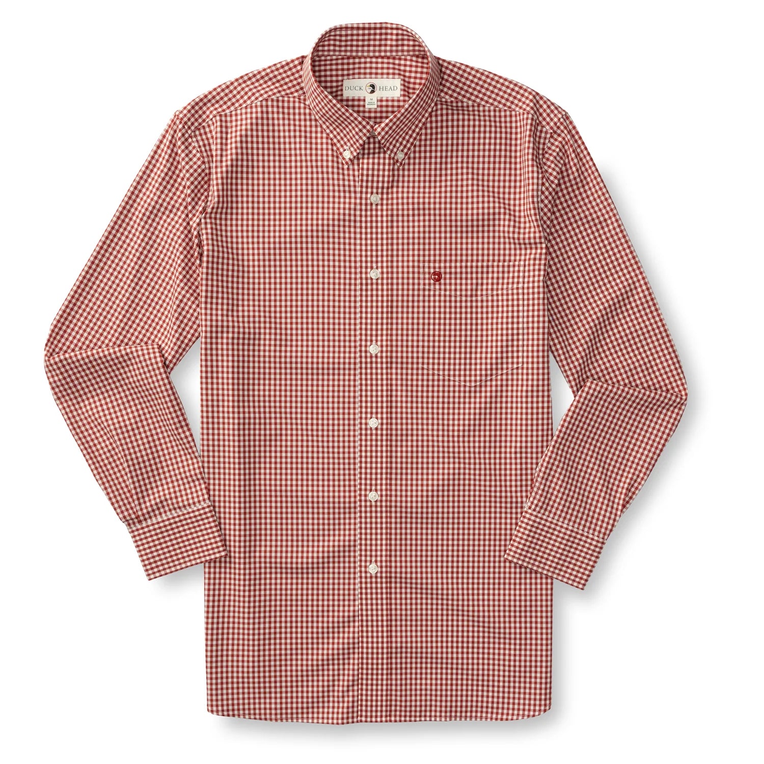 Duck Head - Performance Poplin Sport Shirt Walton Gingham (Red Ochre)