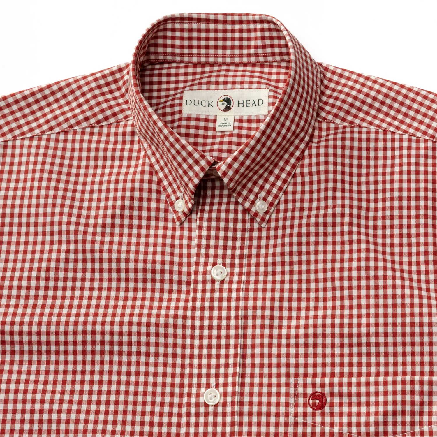 Duck Head - Performance Poplin Sport Shirt Walton Gingham (Red Ochre)