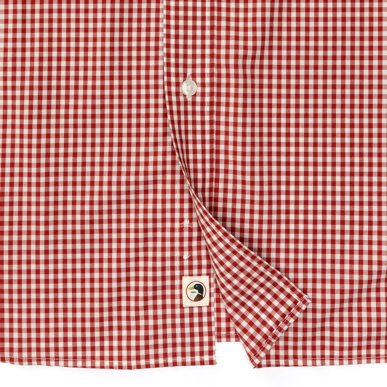 Duck Head - Performance Poplin Sport Shirt Walton Gingham (Red Ochre)