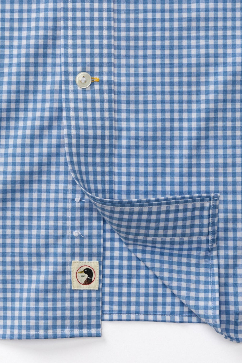 Duck Head - Performance Poplin Sport Shirt Walton Gingham | Lake Blue