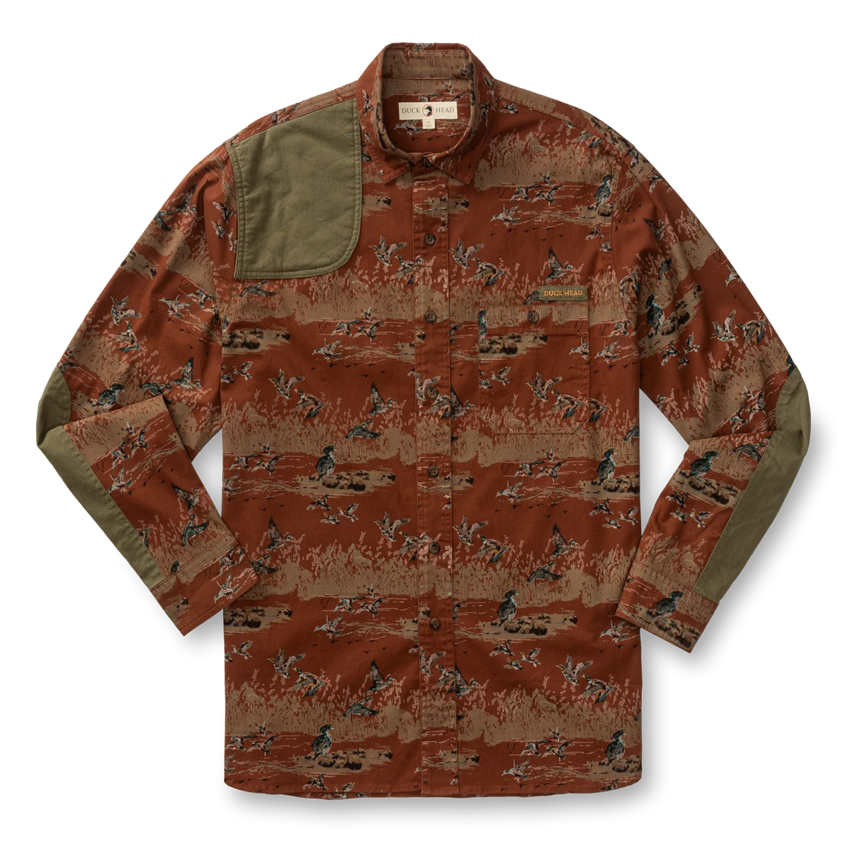 Duck Head - Woodland Shooting Shirt (Saddle Brown Print)