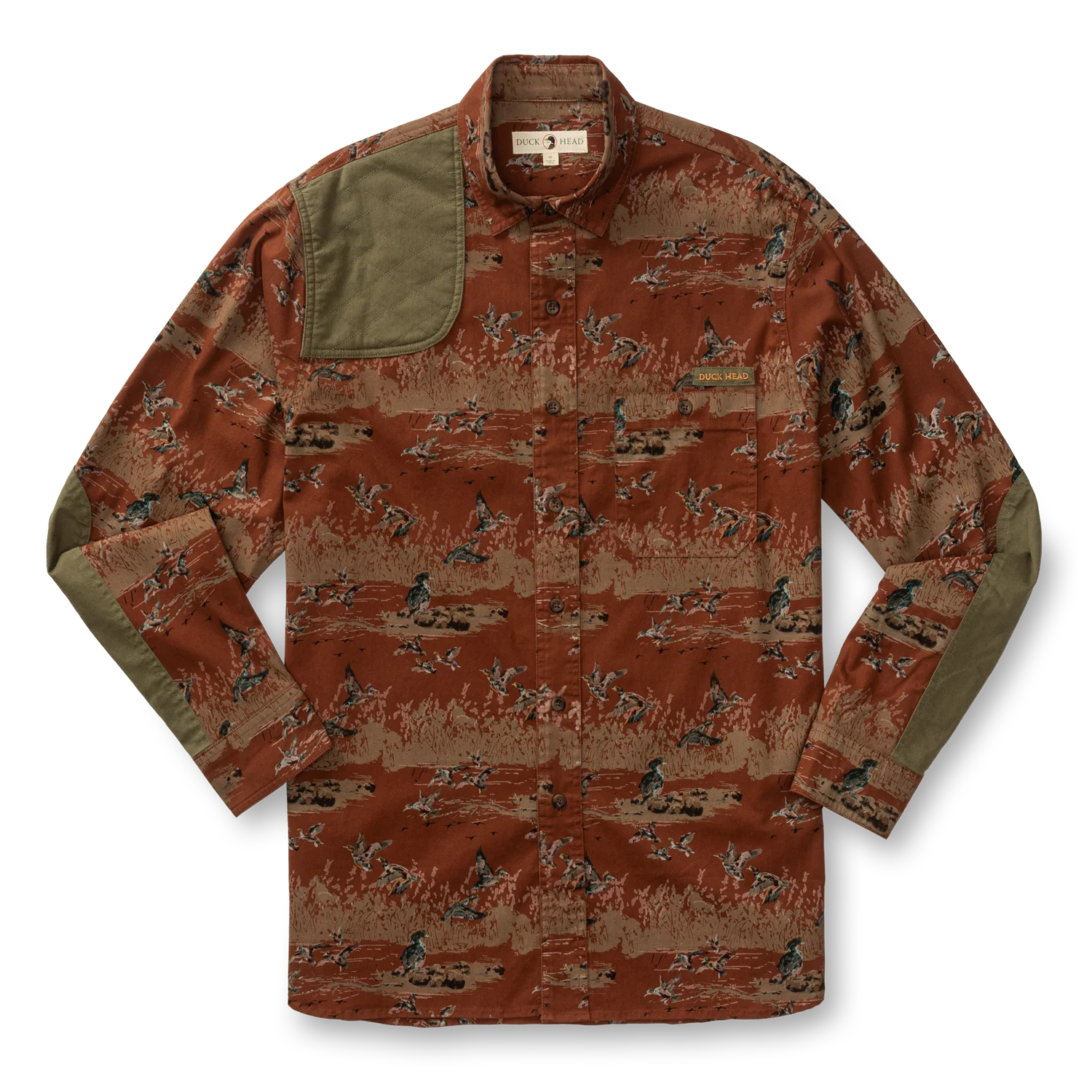 Duck Head - Woodland Shooting Shirt (Saddle Brown Print)