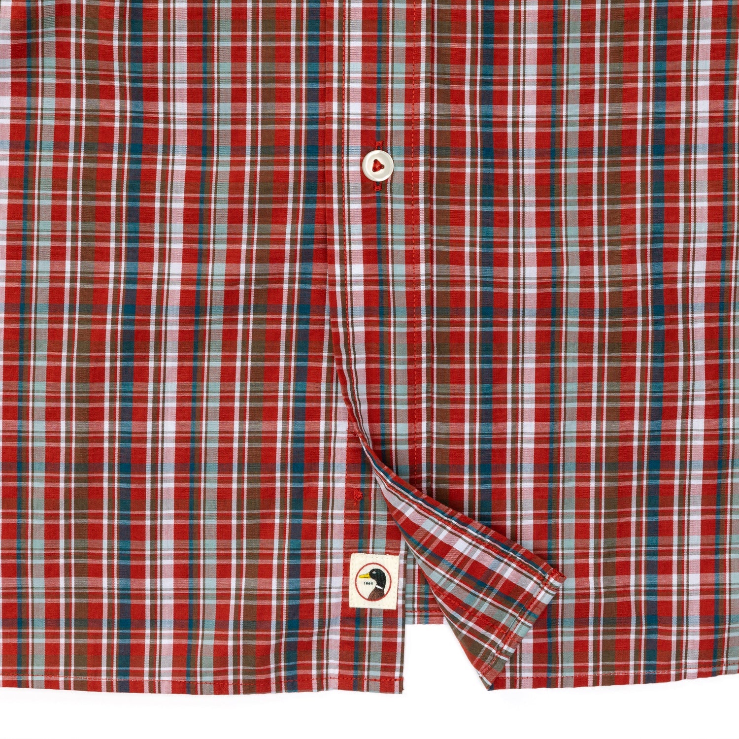 Duck Head - Cotton Poplin Watkins Plaid Shirt (Red Ochre)