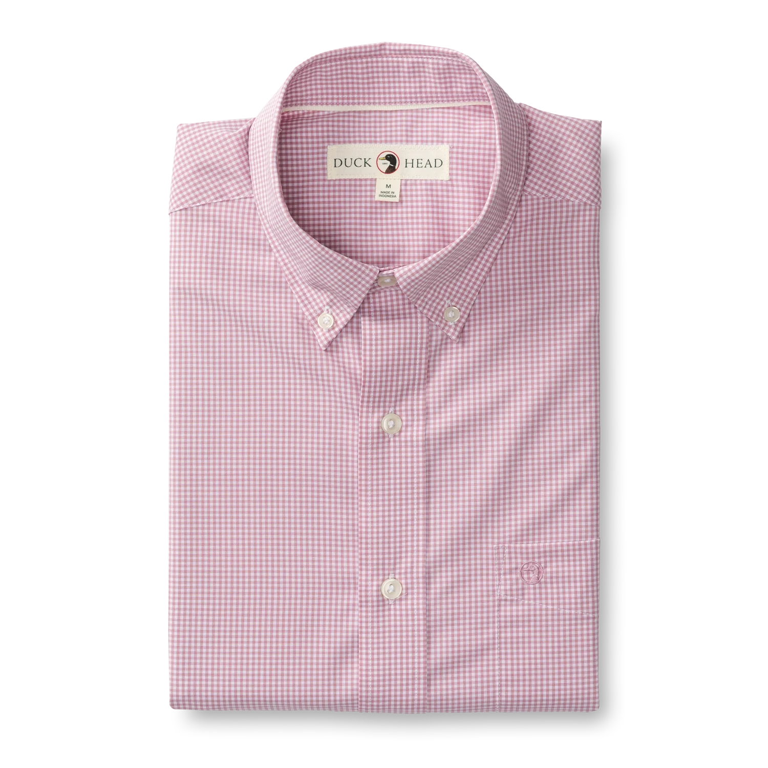 Duck Head - Performance Poplin Sport Shirt Turner Gingham | Desert Pink