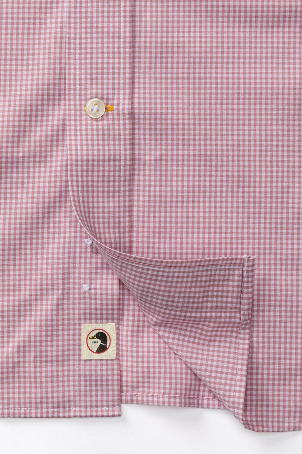 Duck Head - Performance Poplin Sport Shirt Turner Gingham | Desert Pink