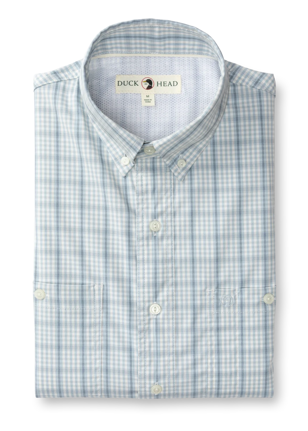 Duck Head - Performance Poplin Guide Shirt Dover Plaid (Light Blue)