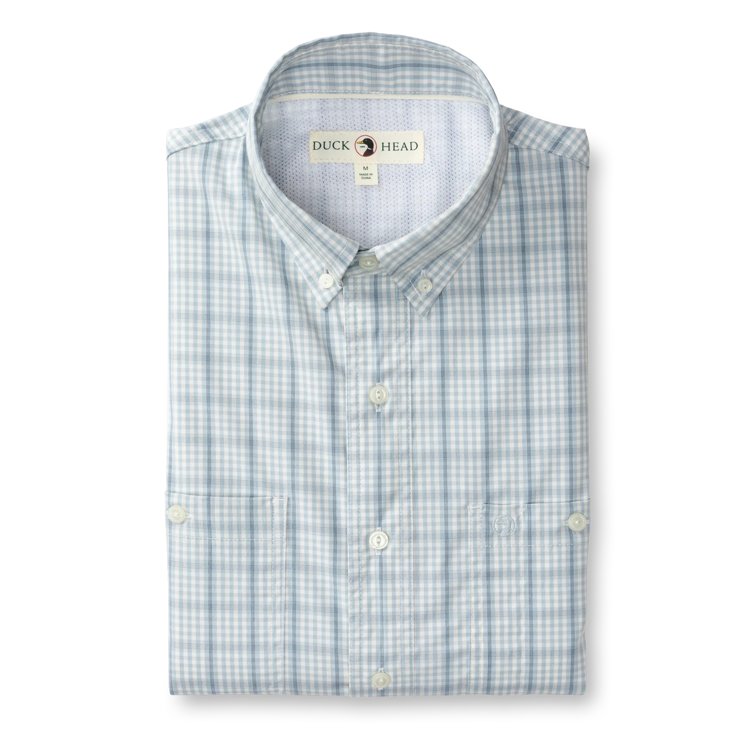 Duck Head - Performance Poplin Guide Shirt Dover Plaid (Light Blue)