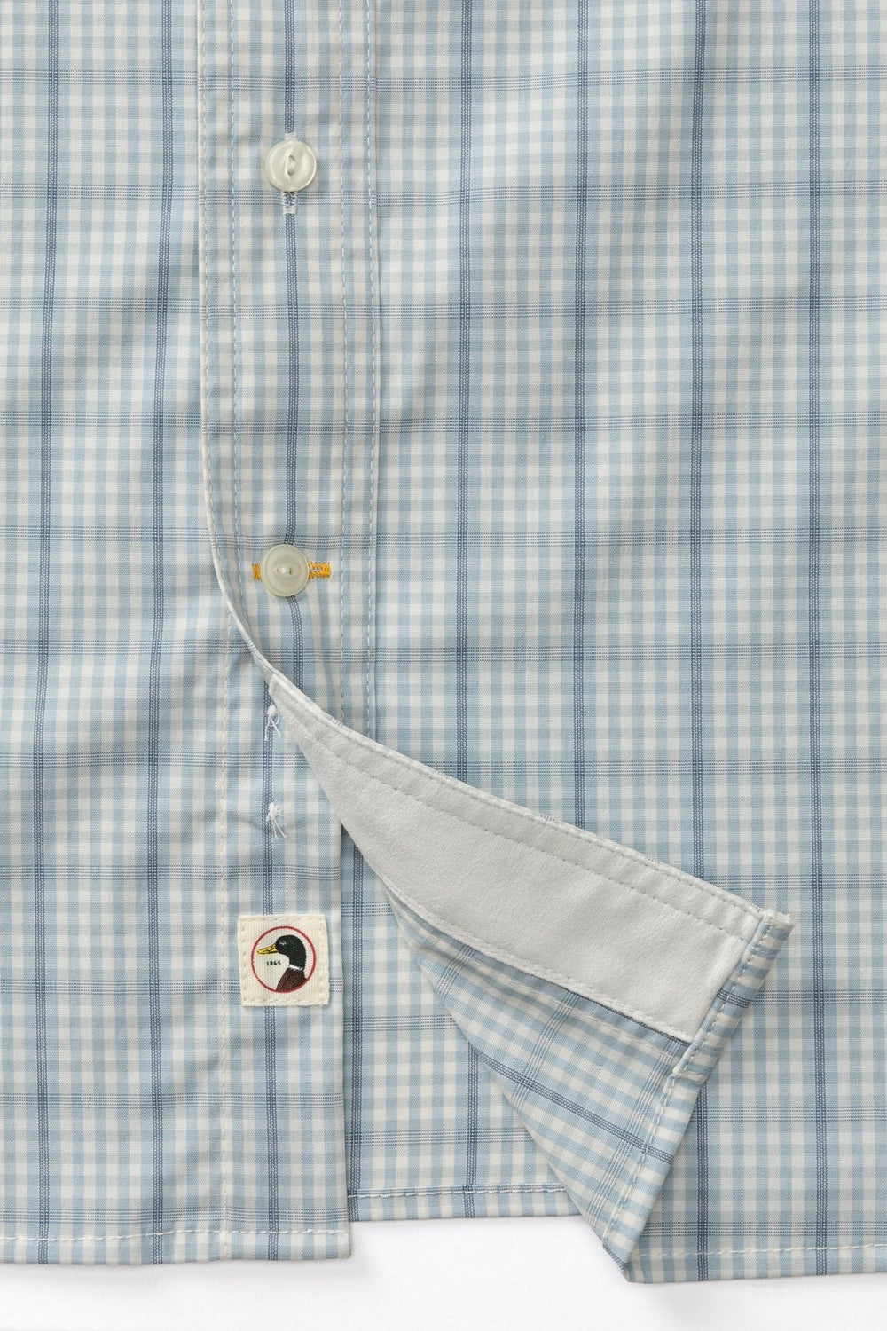 Duck Head - Performance Poplin Guide Shirt Dover Plaid (Light Blue)