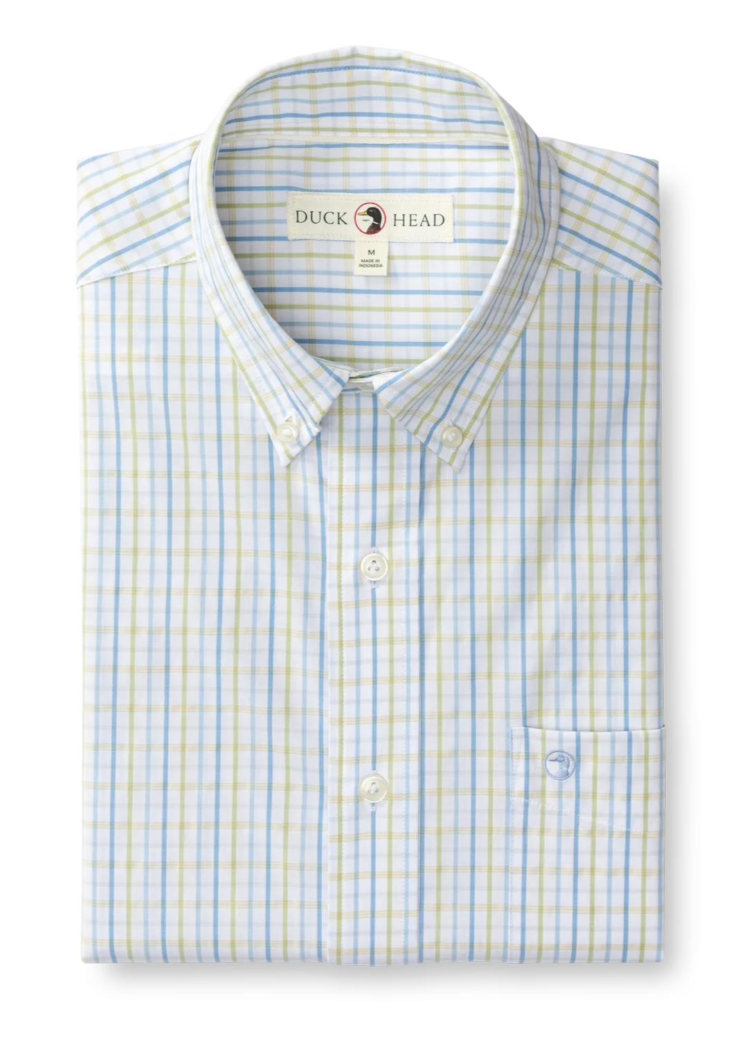 Duck Head - Performance Poplin Sport Shirt Gaston Plaid (Pear Green)