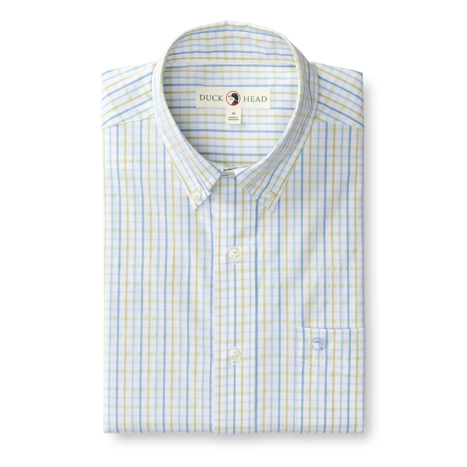 Duck Head - Performance Poplin Sport Shirt Gaston Plaid | Pear Green