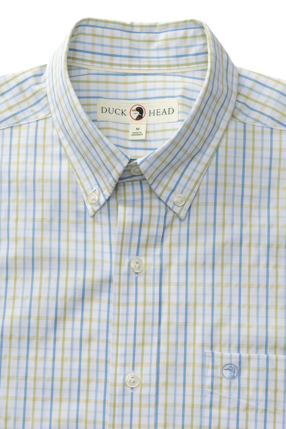 Duck Head - Performance Poplin Sport Shirt Gaston Plaid | Pear Green