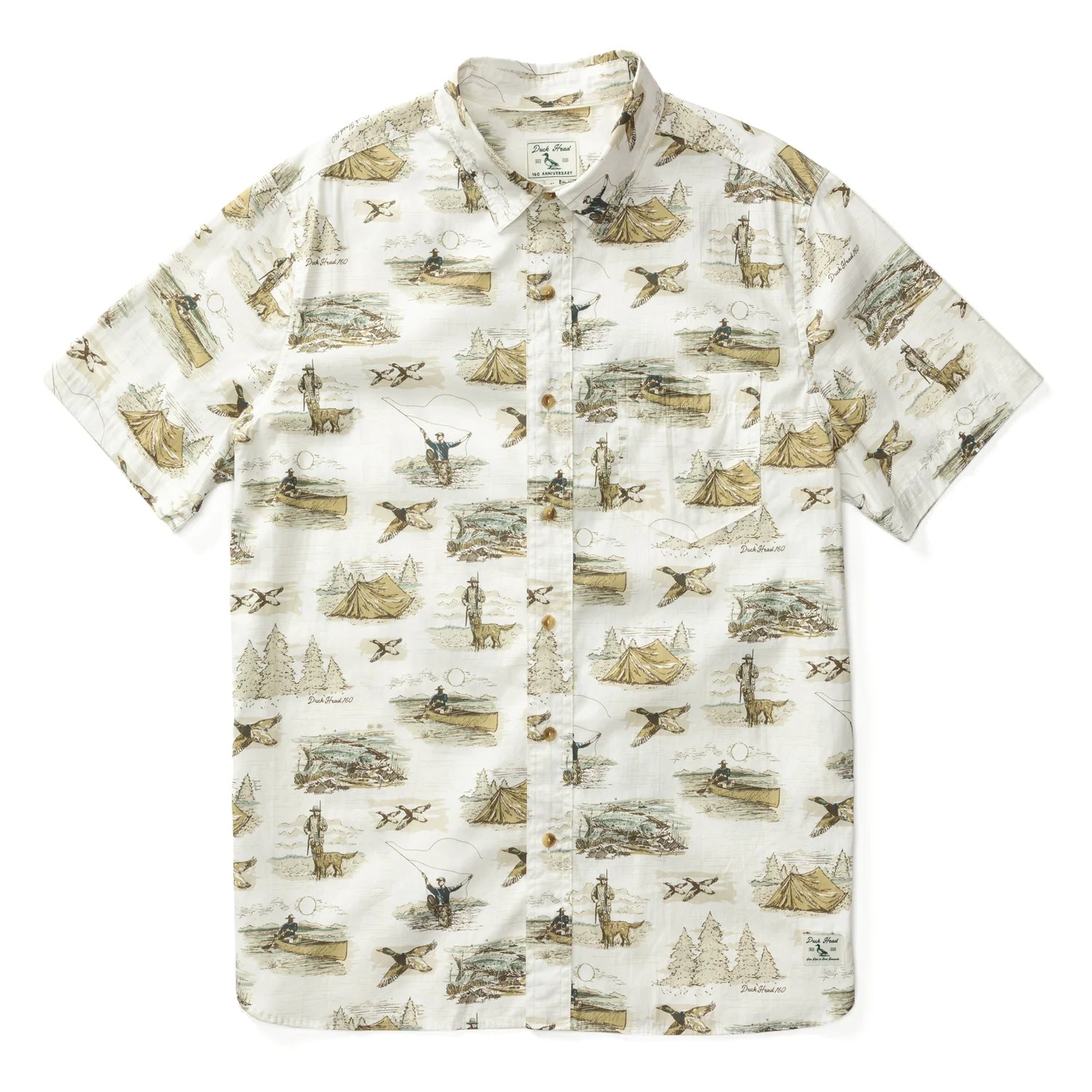 Duck Head - Printed Camp Shirt (Soft White)