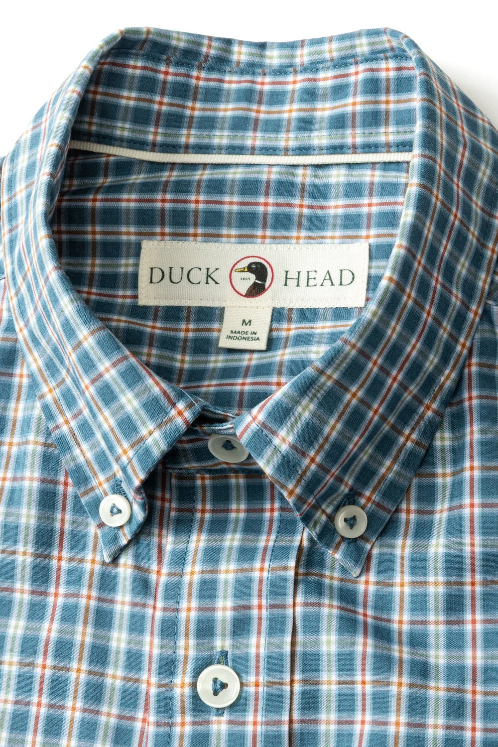 Duck Head - Performance Poplin Sport Shirt Fallon Plaid (Teal Blue)