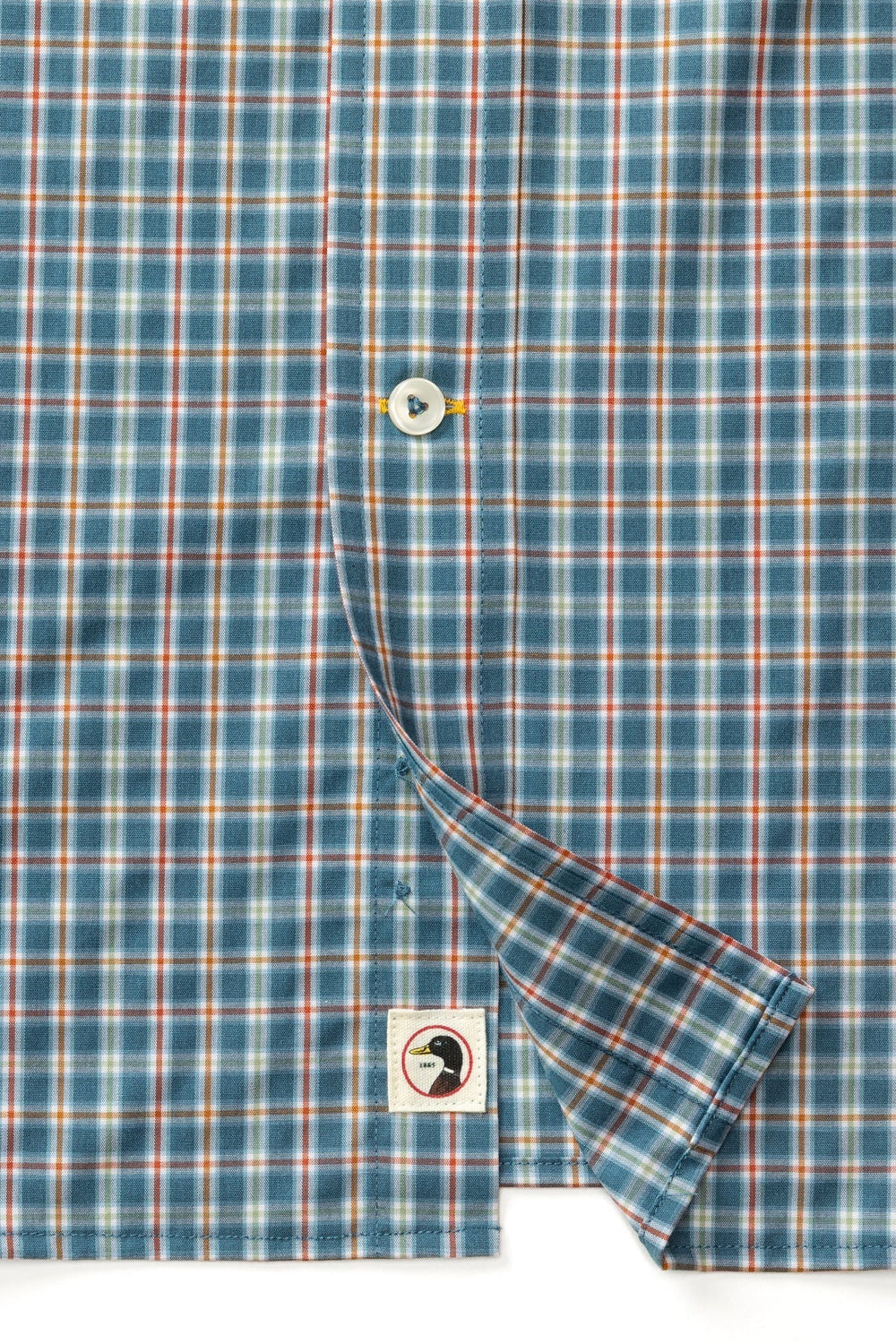 Duck Head - Performance Poplin Sport Shirt Fallon Plaid (Teal Blue)