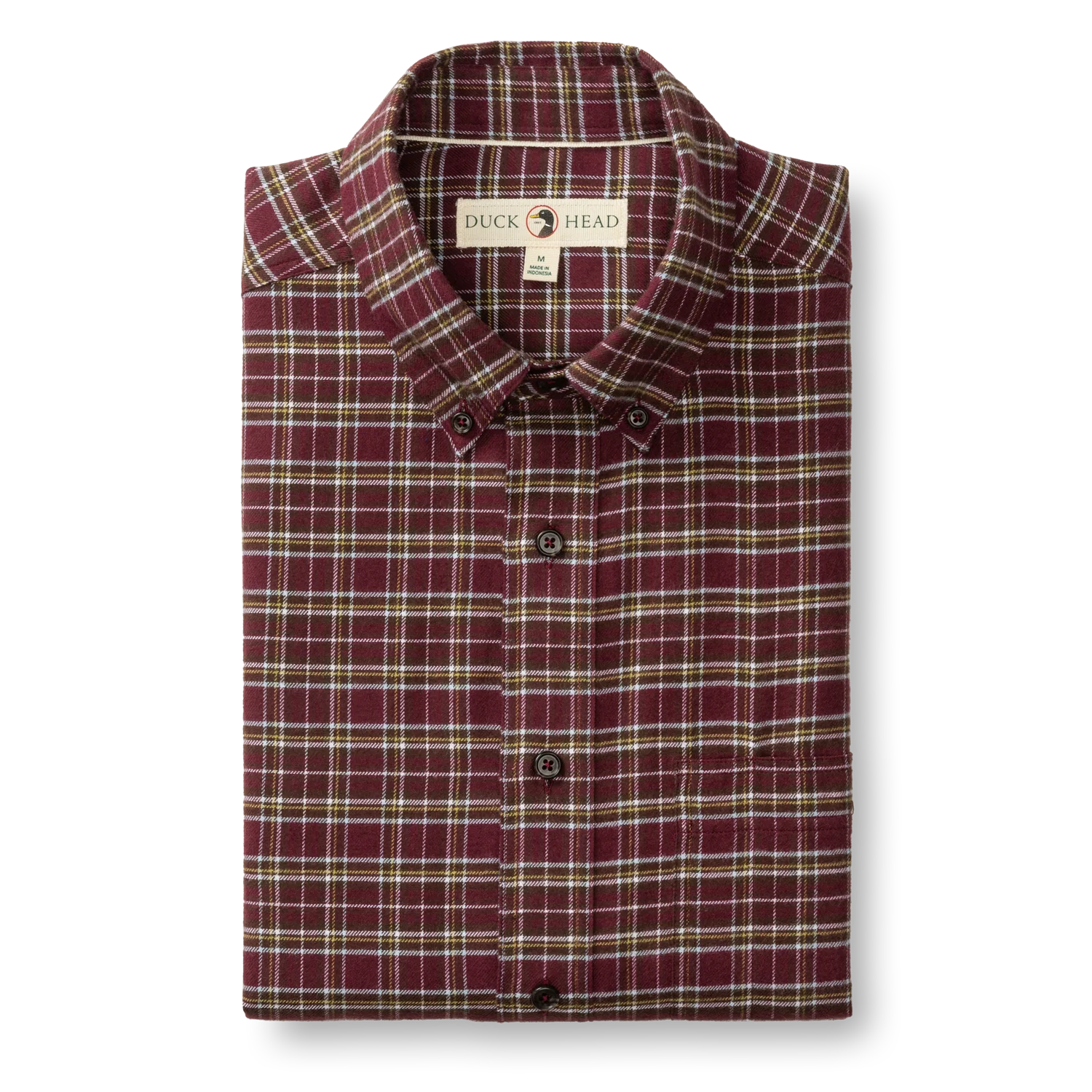 Duck Head - Cotton Flannel Sport Shirt Abott Plaid (Fig)