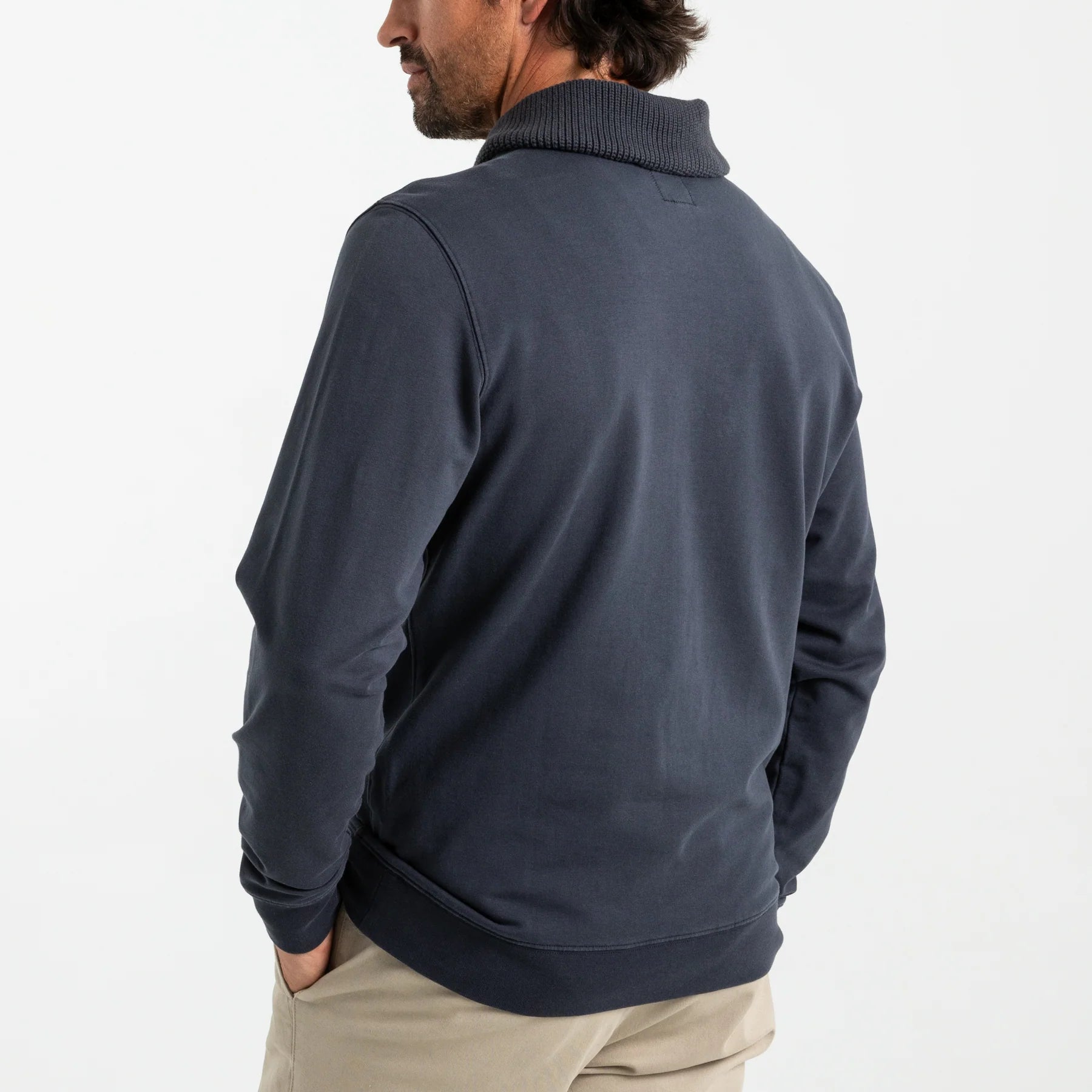 Duck Head - Heyburn Shawl Collar Pullover LS (Navy)