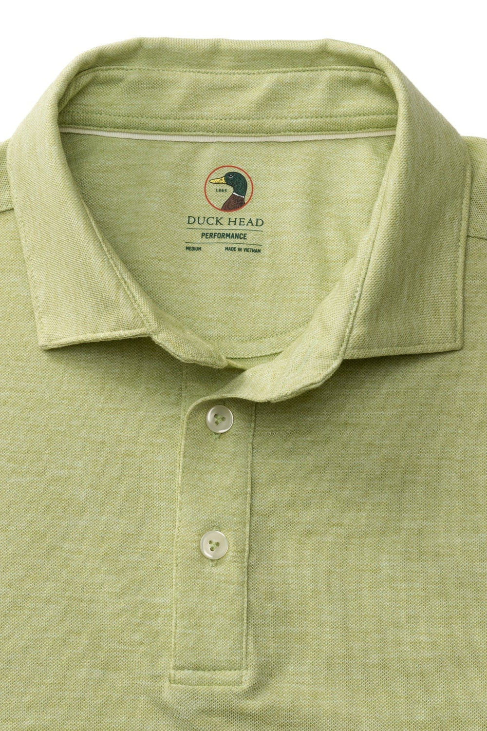 Duck Head - Summerford Performance Pique Polo Solid (Pear Green Heather)