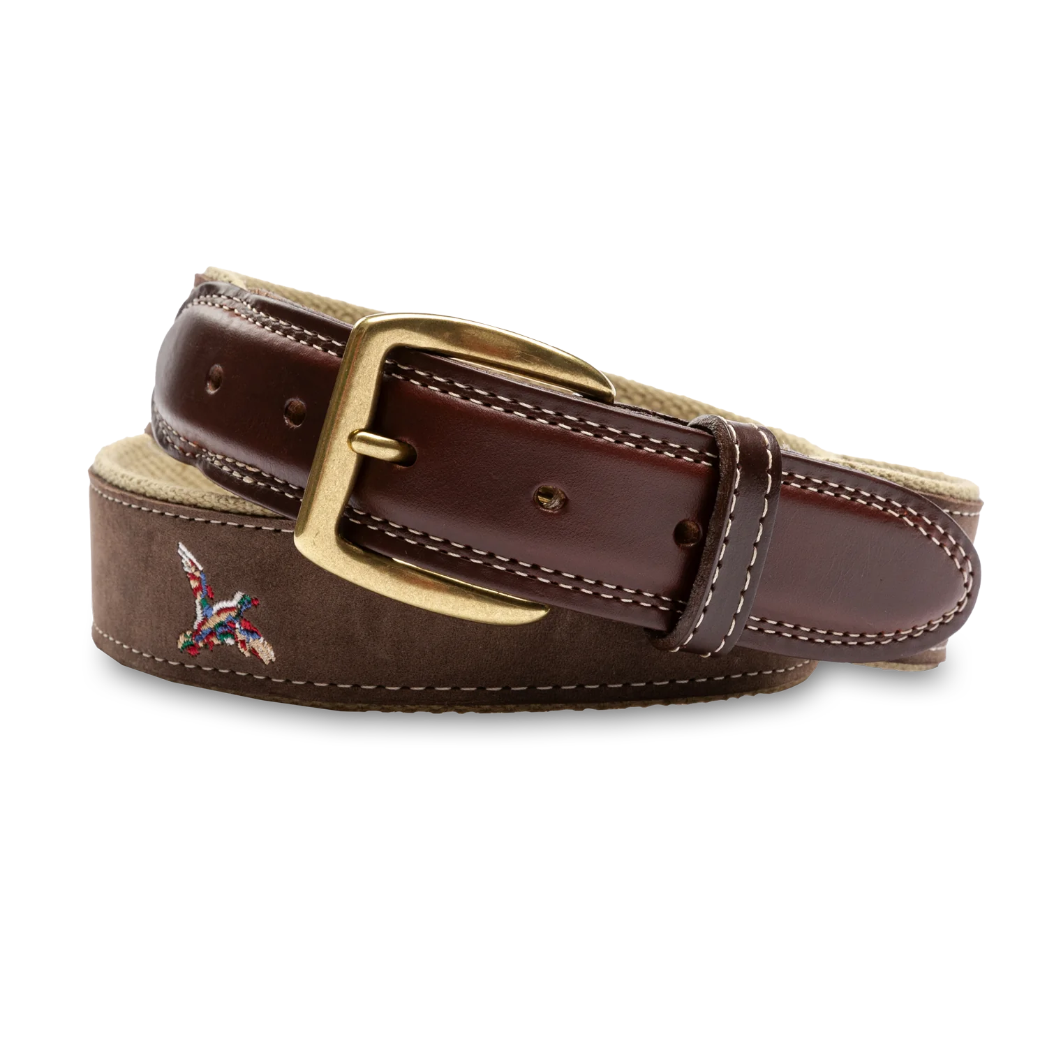 Duck Head - Embroidered Mallard Belt (Brown)