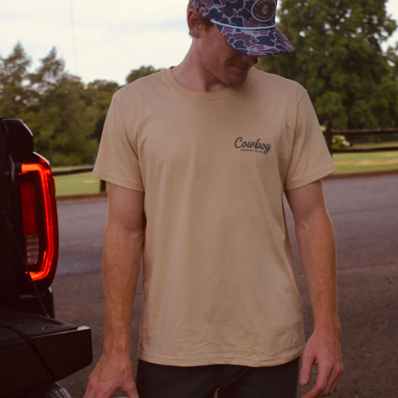Cowboy Country Club - Cursive Club Graphic Tee (Cream)