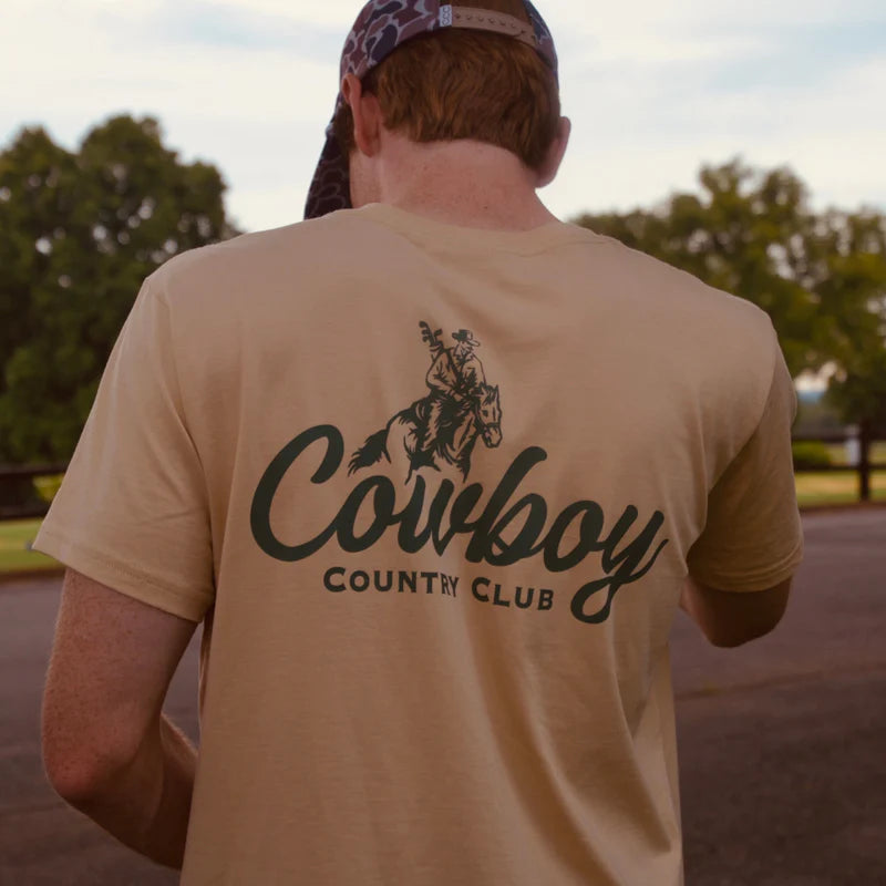 Cowboy Country Club - Cursive Club Graphic Tee (Cream)