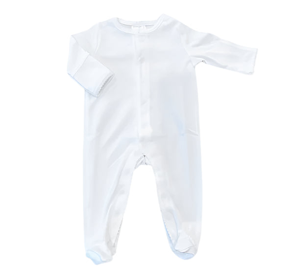 Picot Trim Footies (White)