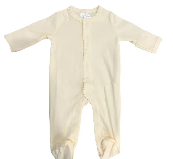 Picot Trim Footies (Yellow)