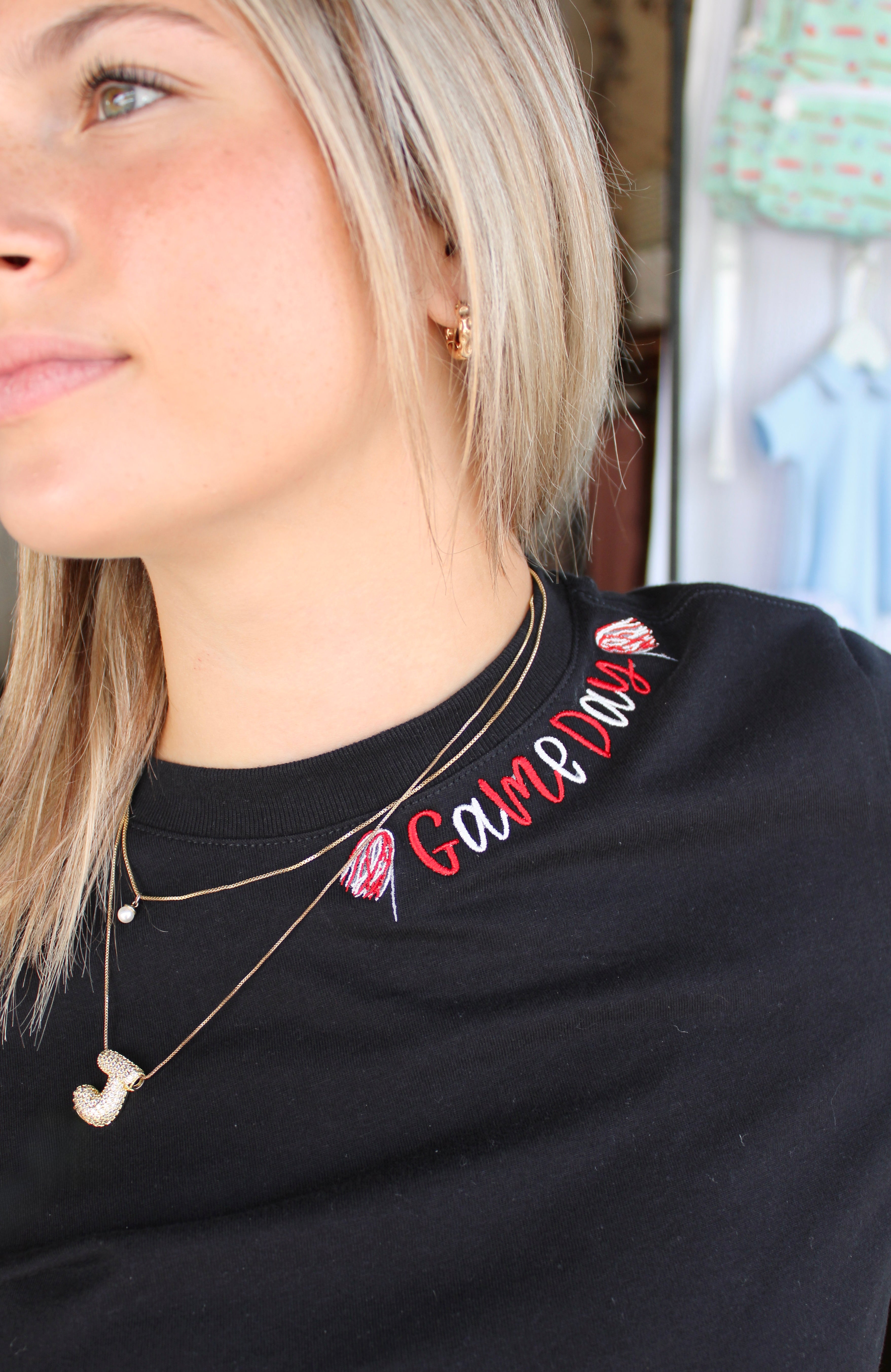 Game Day Tee - Red & Black
