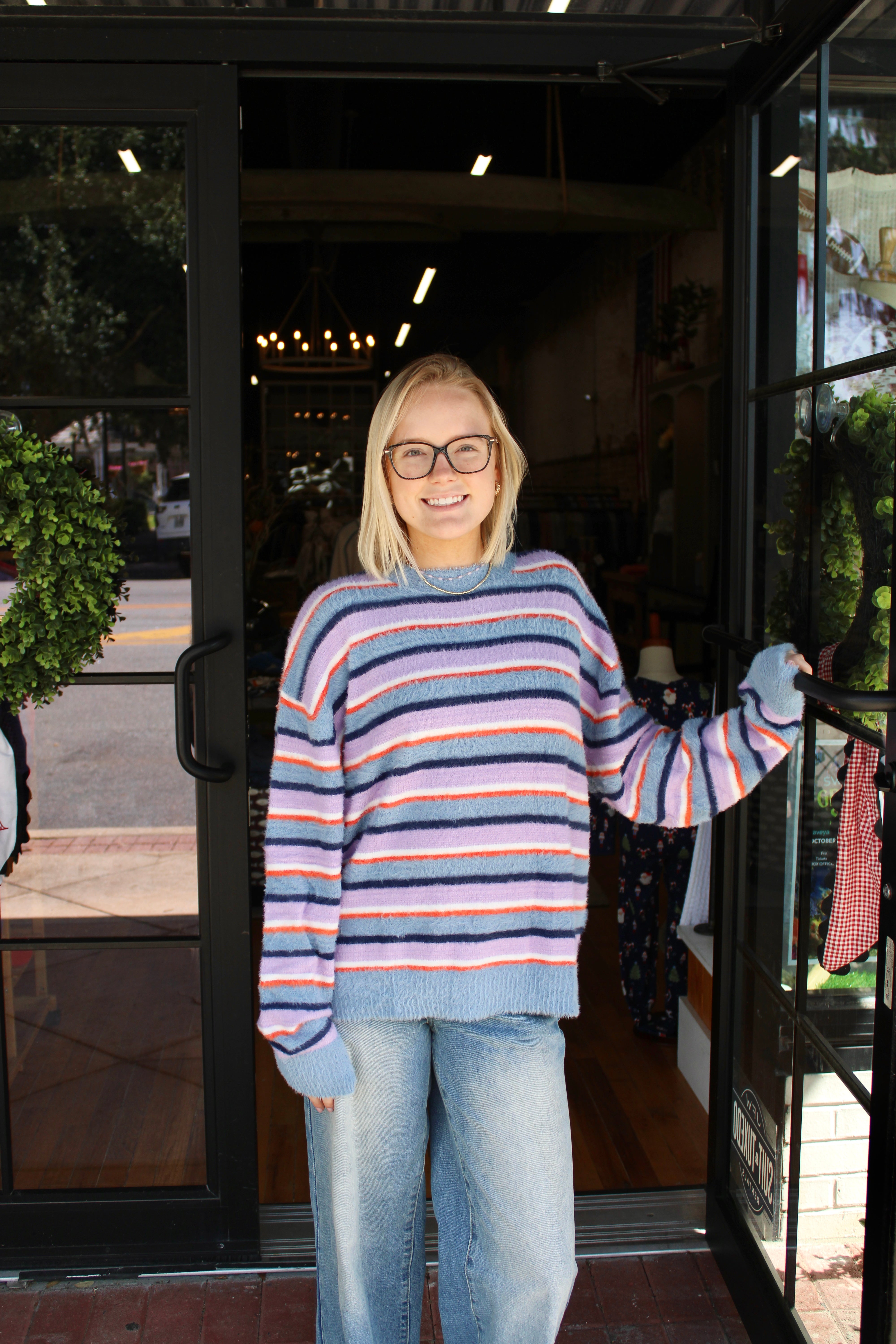 SSCO - Crewneck Intarsia Sweater (Vivid Horizon)
