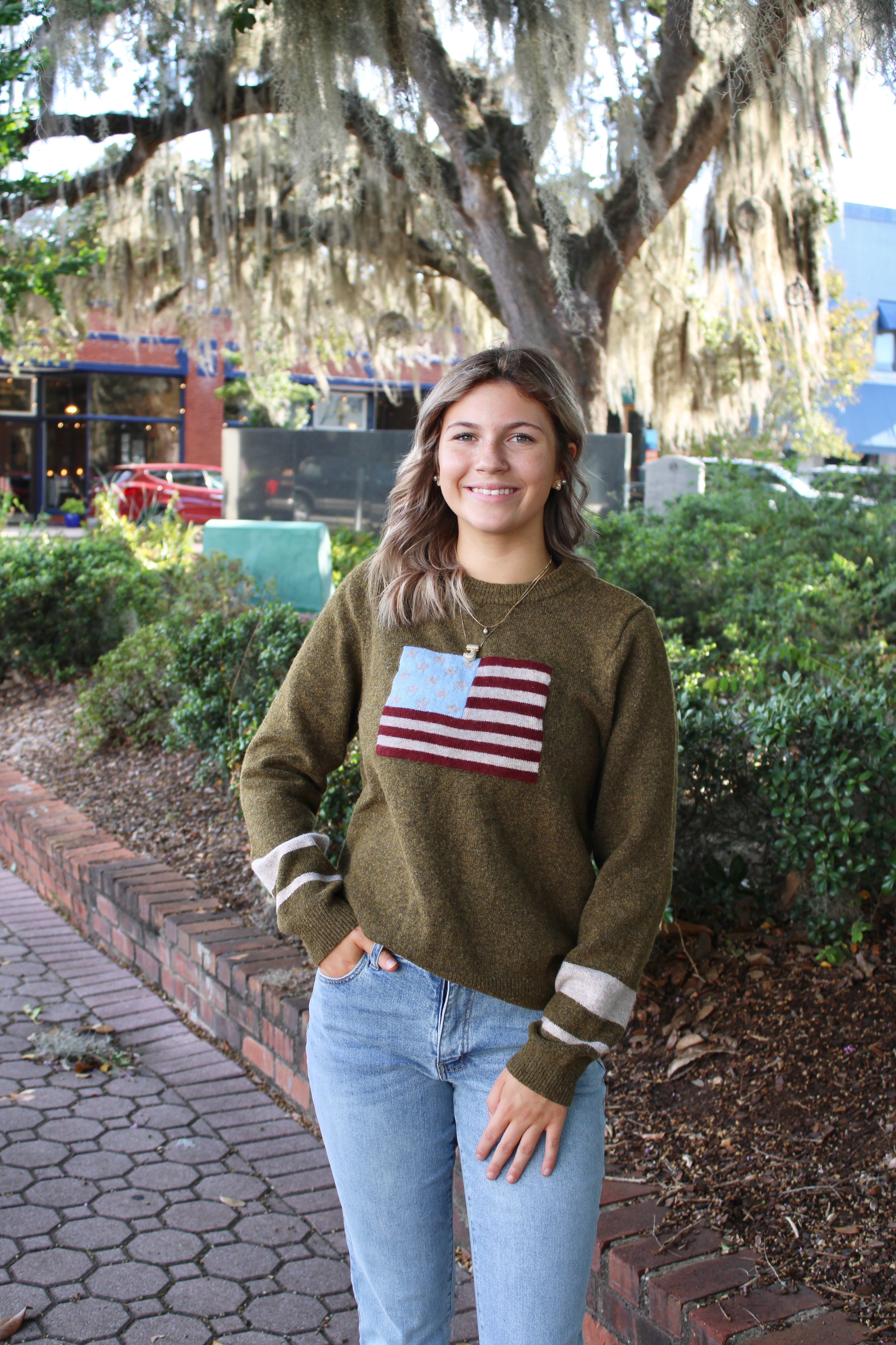 American Flag Sweater