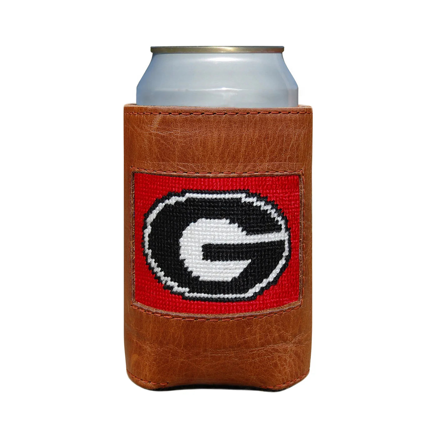 Needlepoint Can Cooler - Georgia G (Red) FINAL SALE