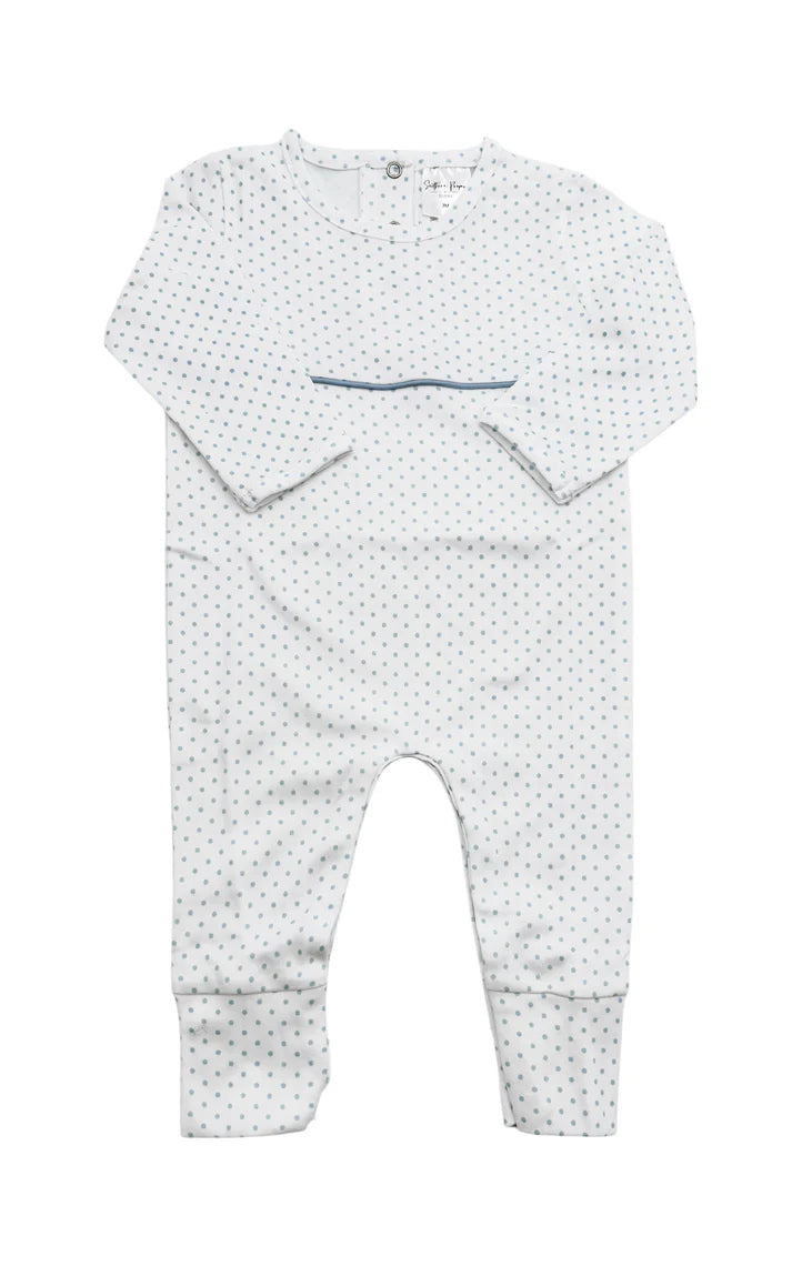 Bitty Dot Romper (Light Blue)