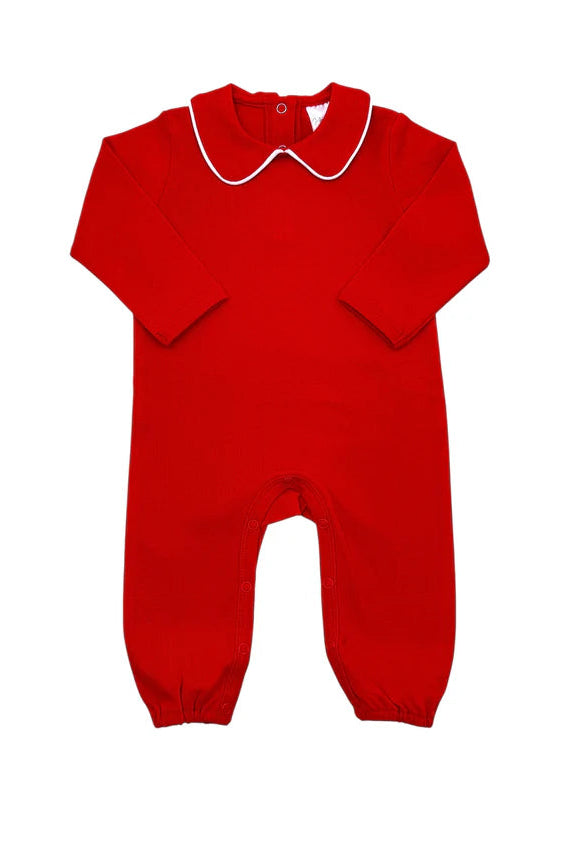 Collared Romper (Red)