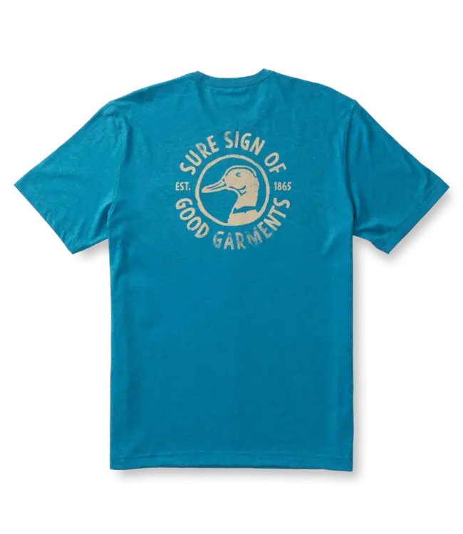 Duck Head - Sure Sign Tee (Sail Blue Heather)