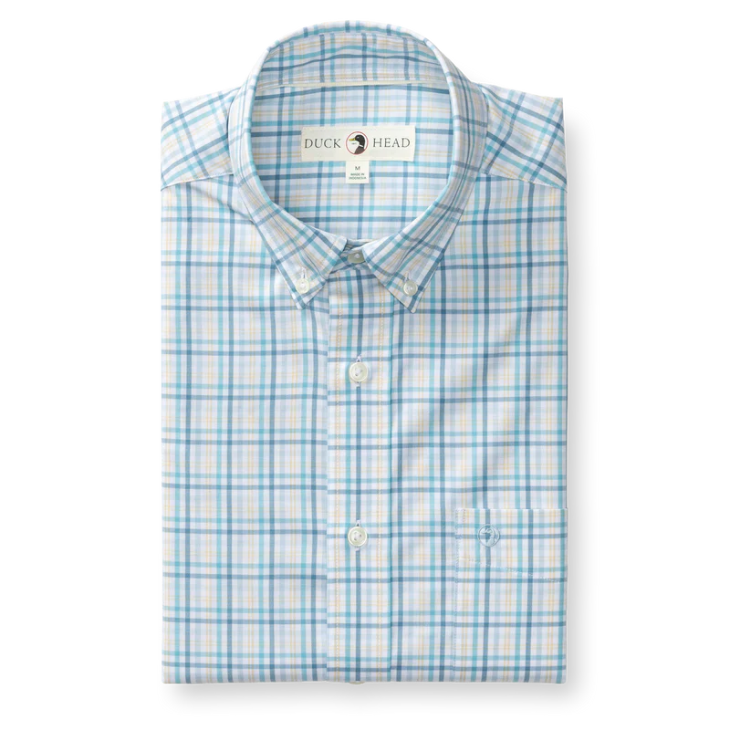 Duck Head - Performance Poplin Sport Shirt Brody Plaid (Yellow)