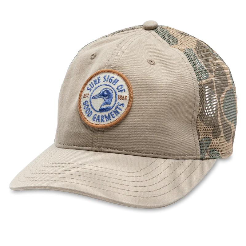 Duck Head - Camo Mesh Trucker Hat (Stone)