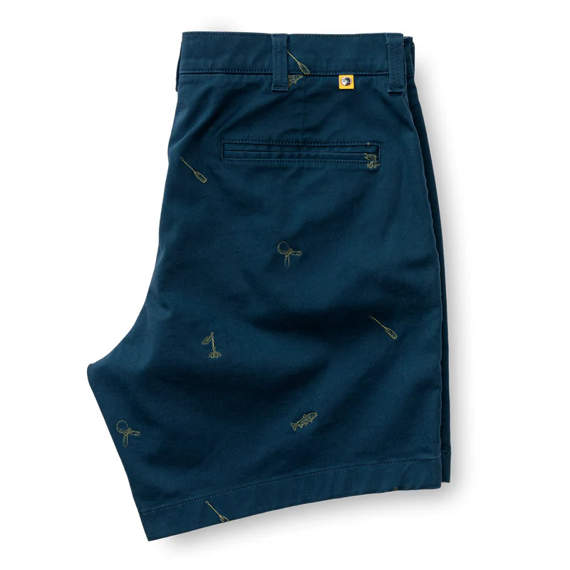 Duck Head - Gold School Chino Short (Emb Mallard Blue)