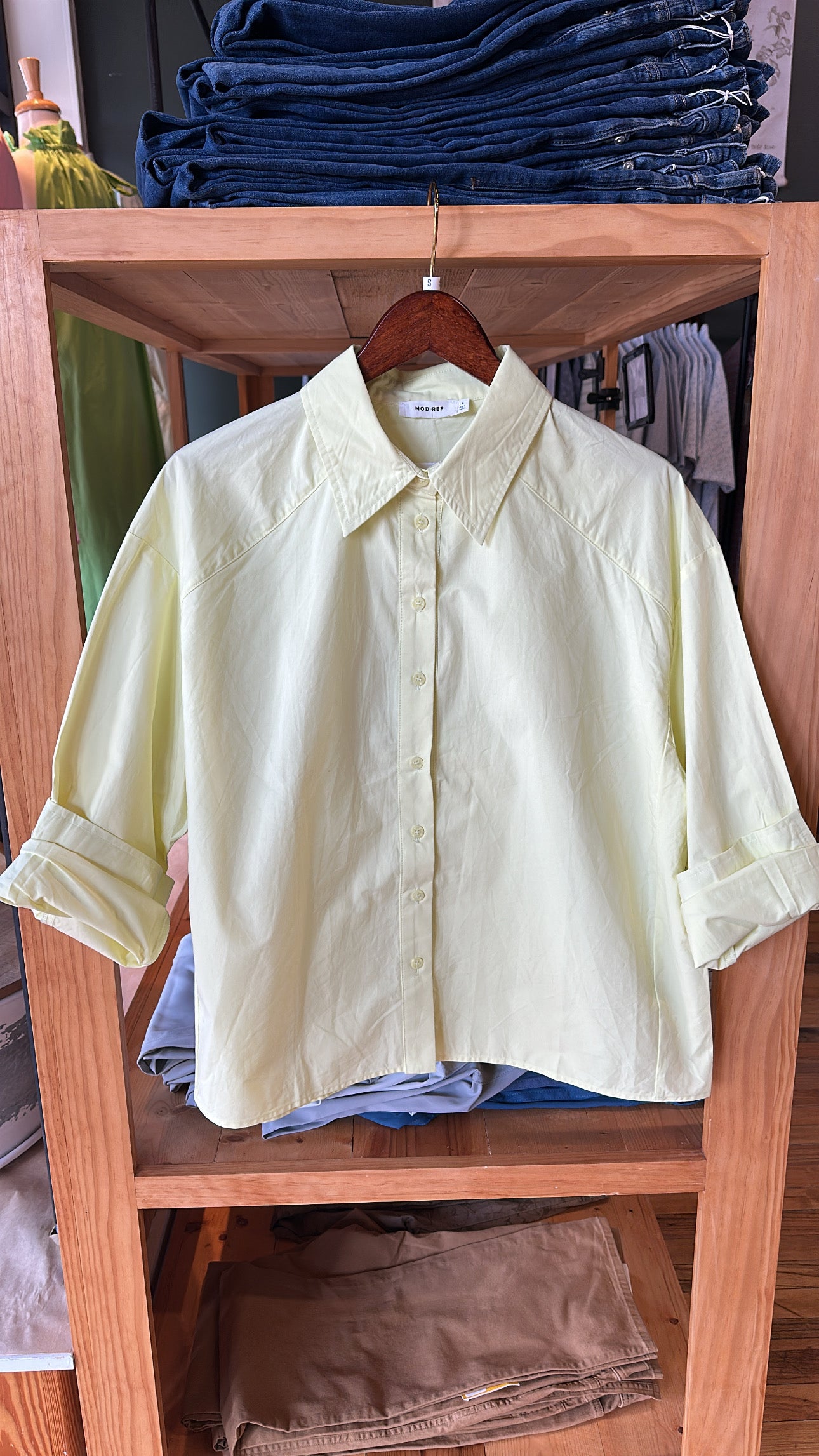 Acid Yellow Button Down