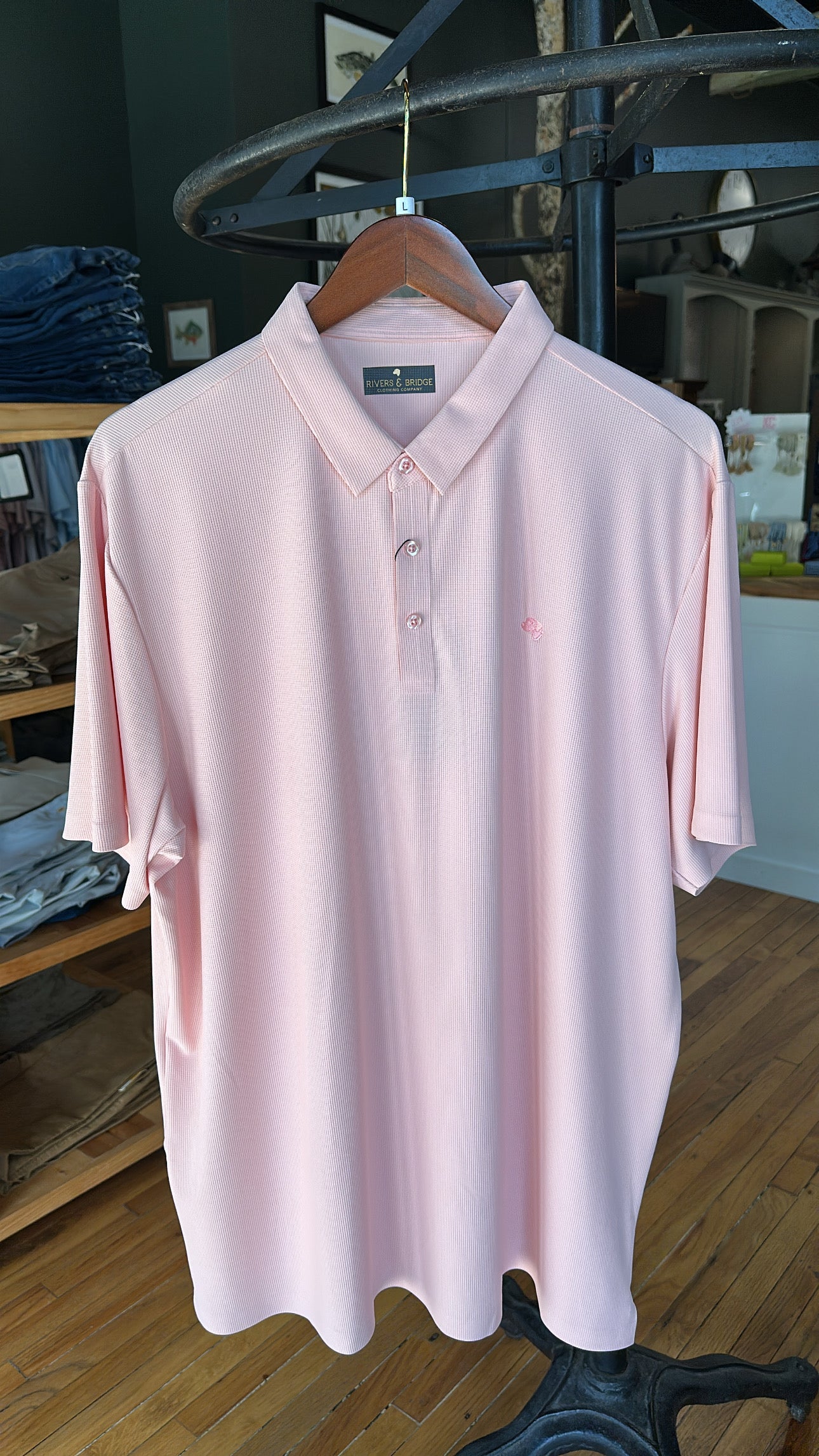 Rivers & Bridge Seamless Polo - Light Pink