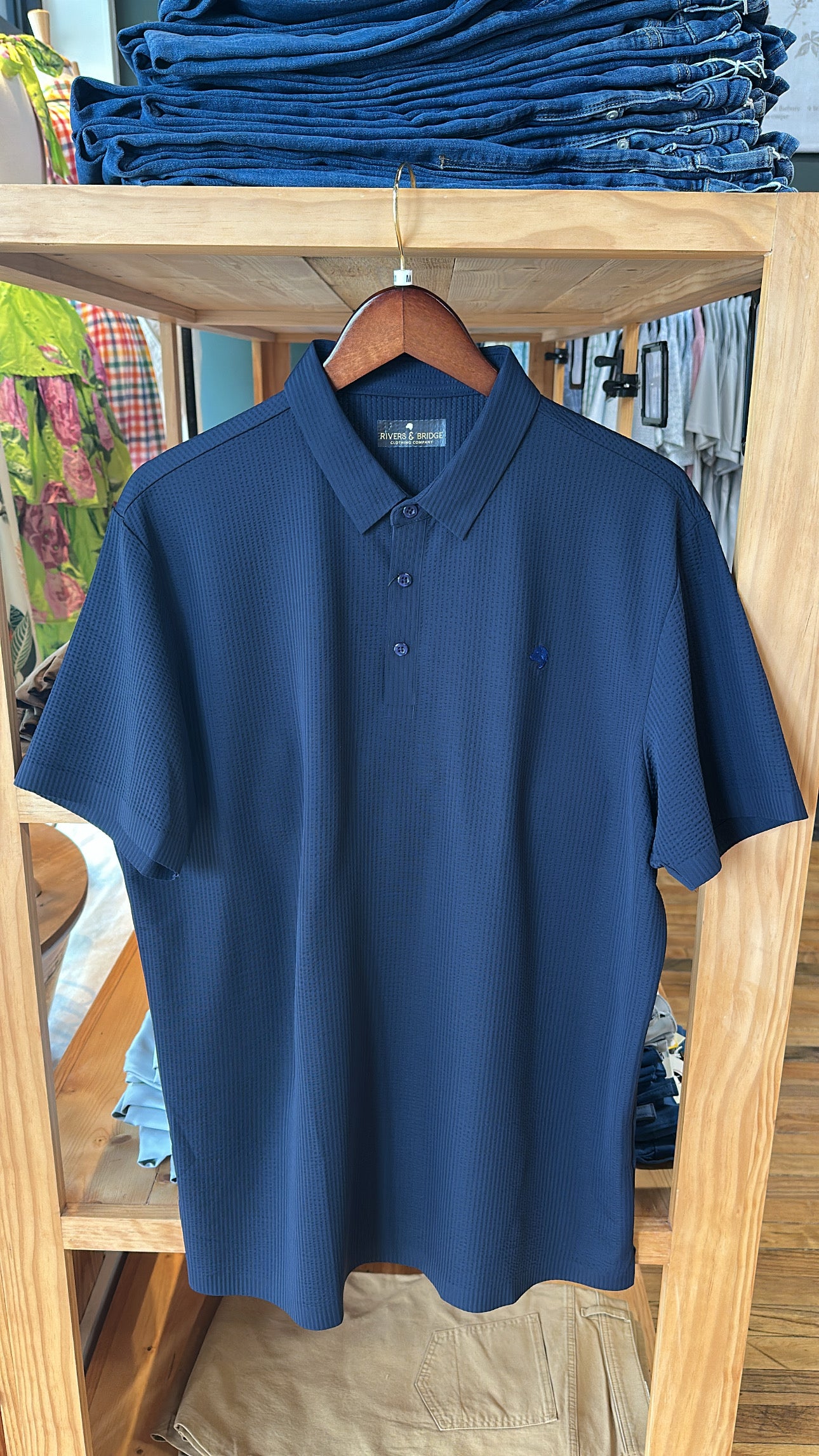 Rivers & Bridge - Seamless Polo (Deep Navy)