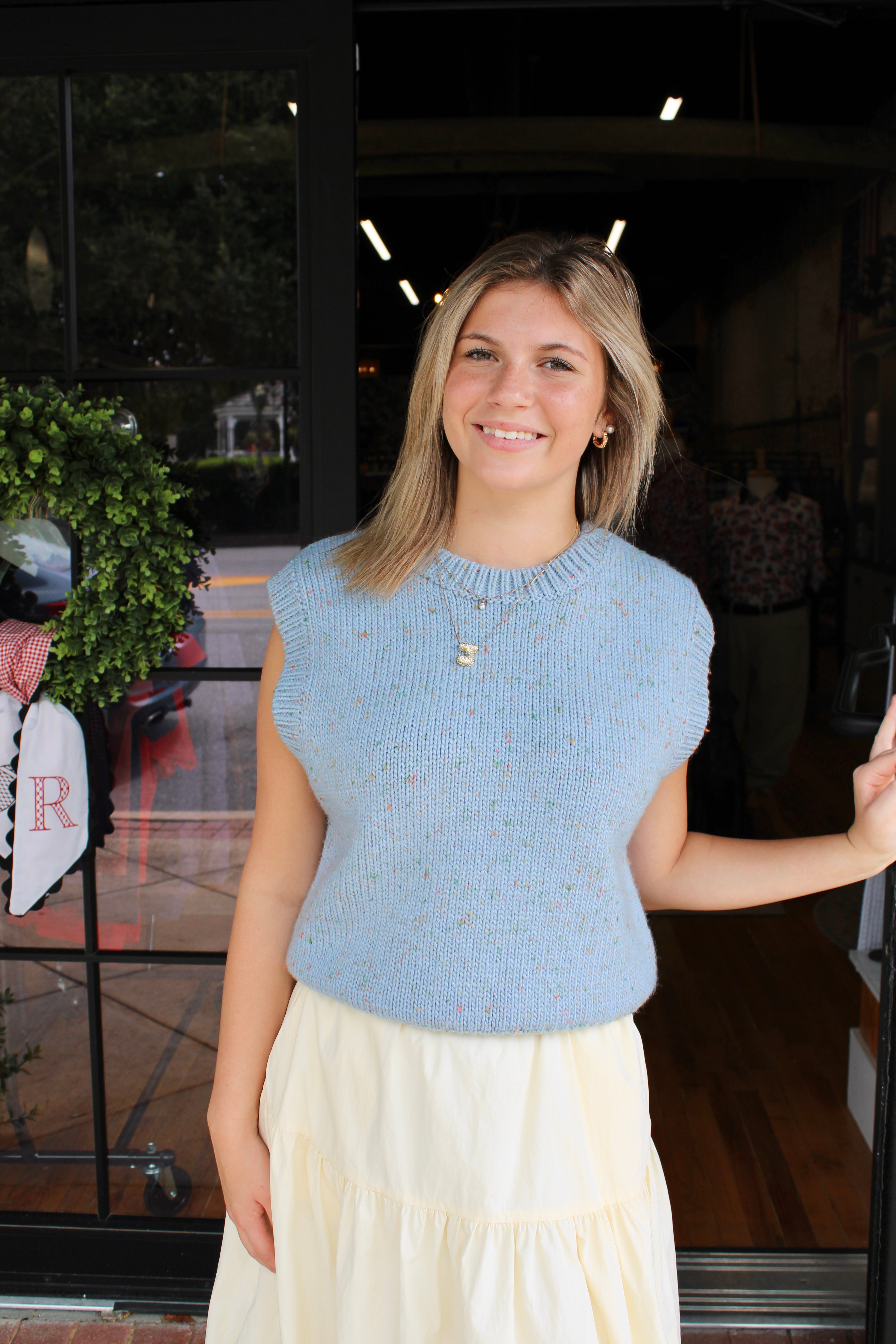 Lane Sweater Vest (Sky Blue)