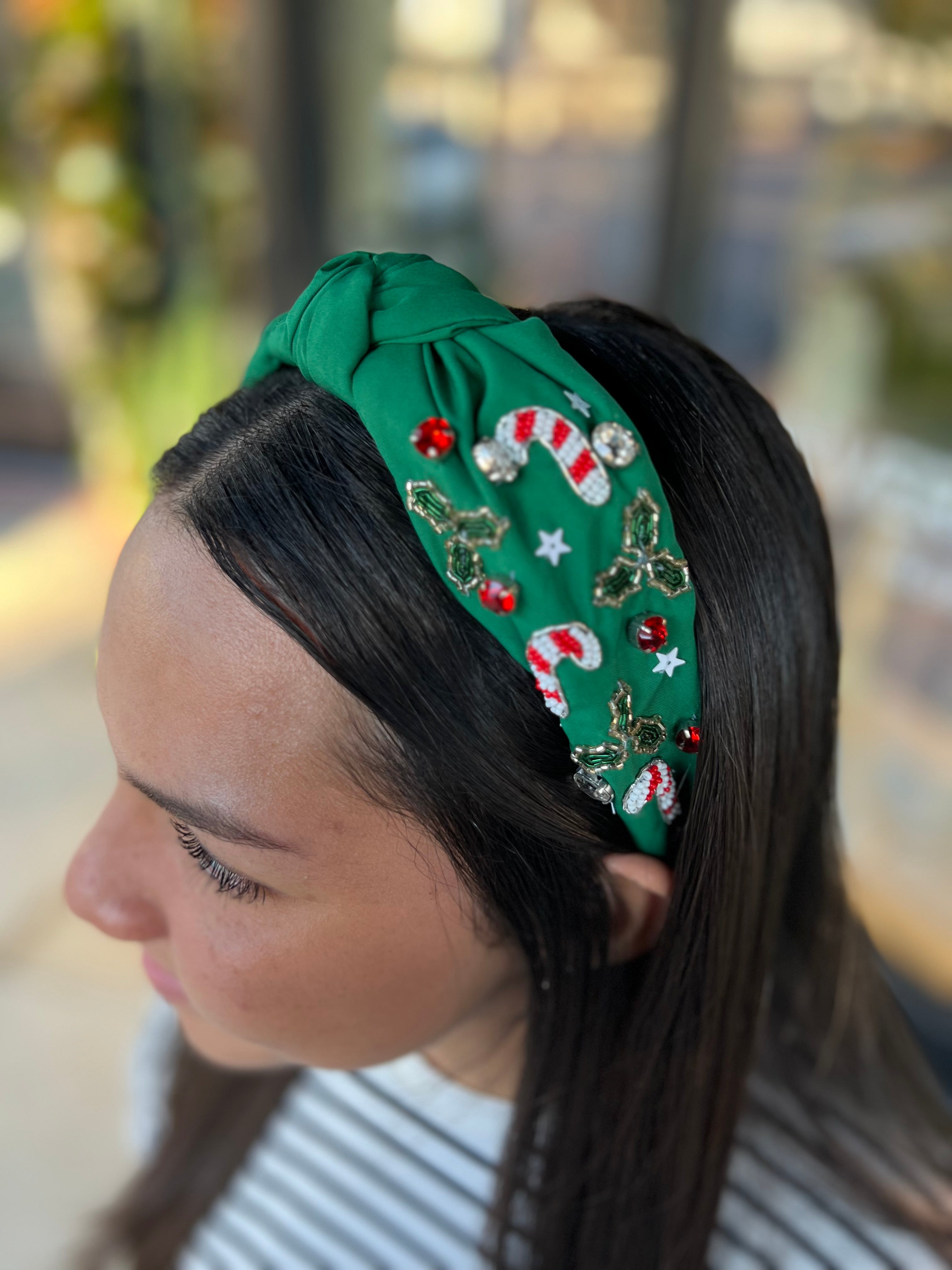 Candy Cane Headband - Green