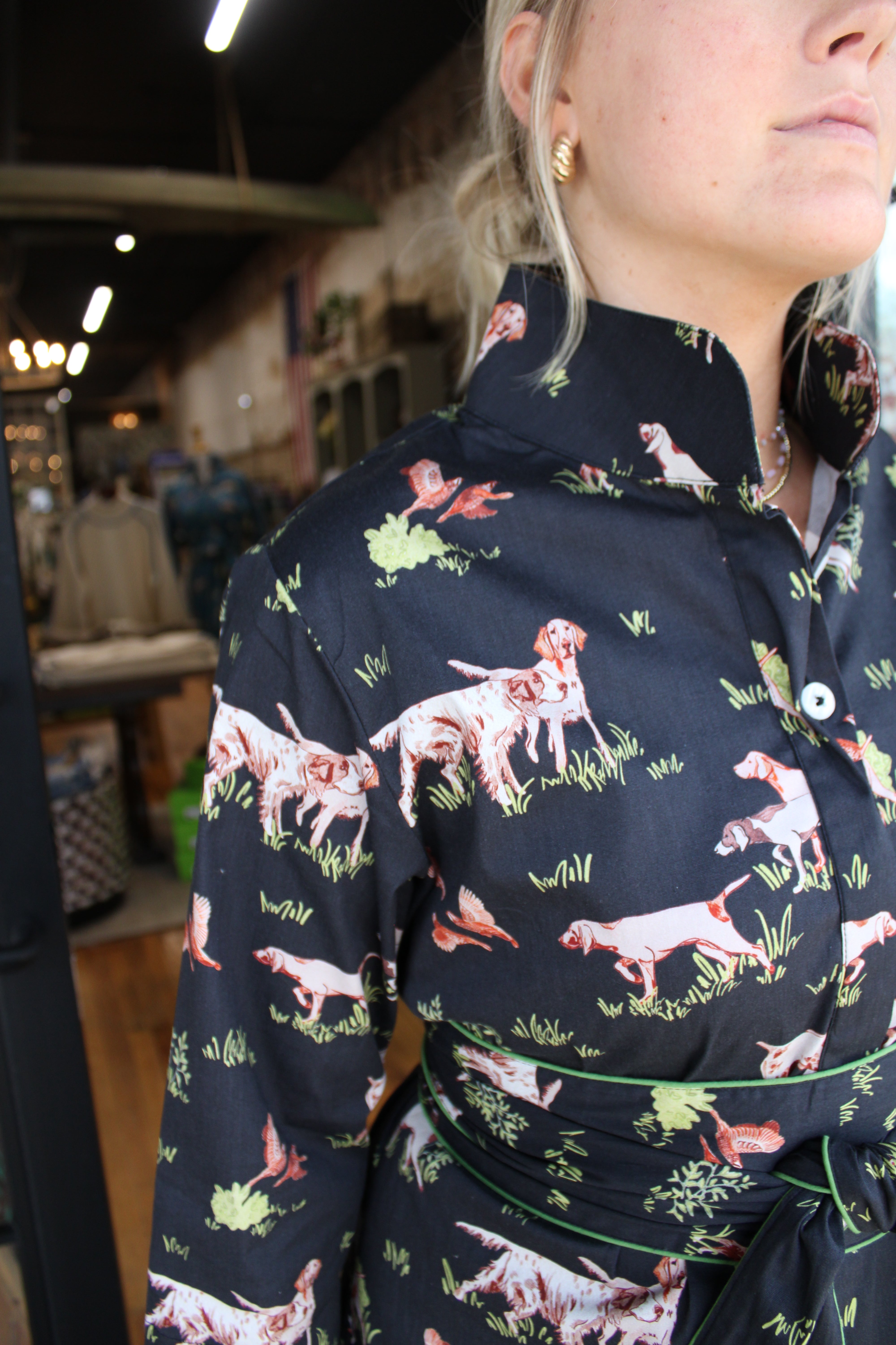 Holly Shae - Grace Dress (Dogs on the Hunt Black)