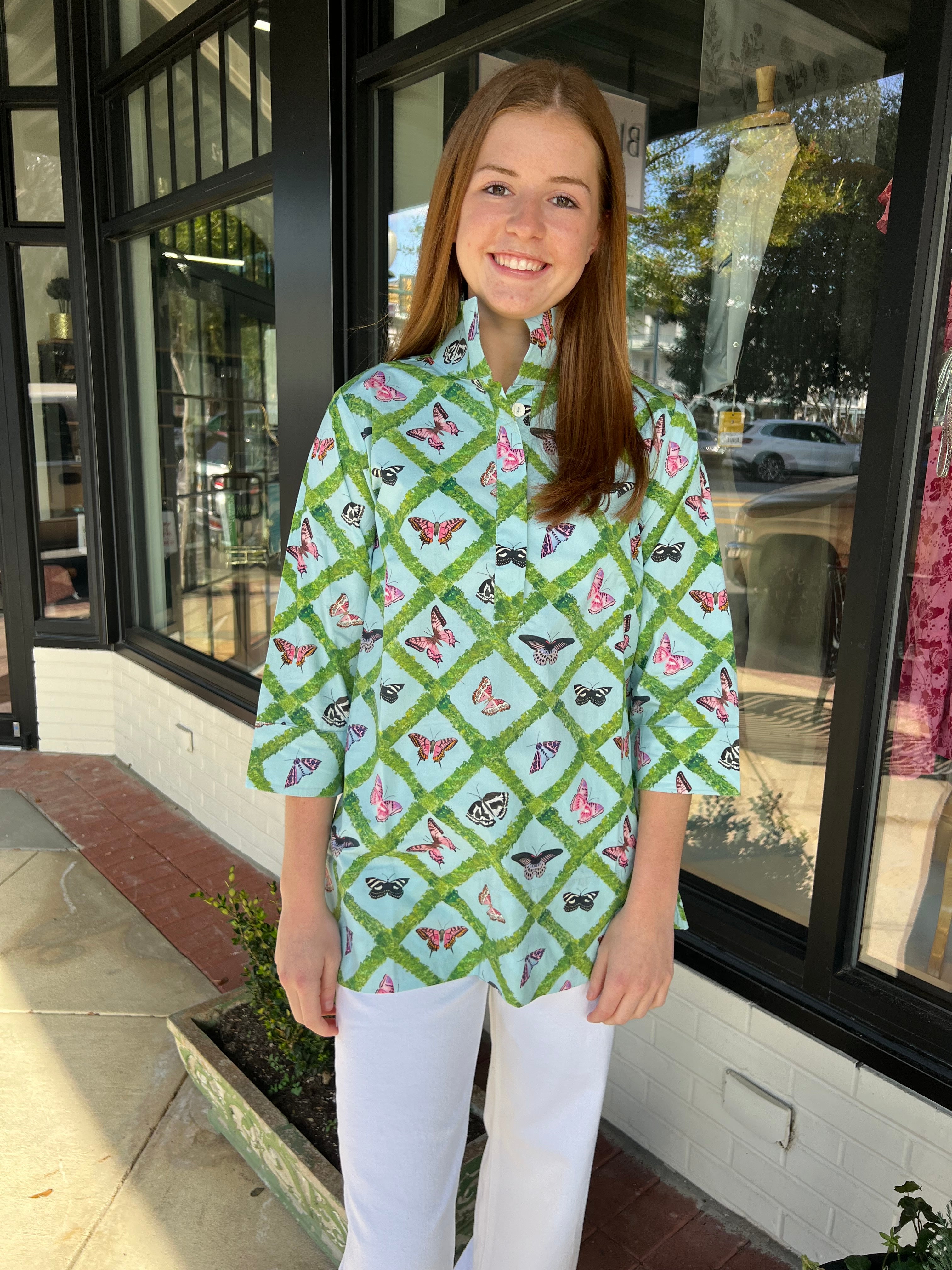 Holly Shae - Ruth Tunic (Boxwood Butterfly)
