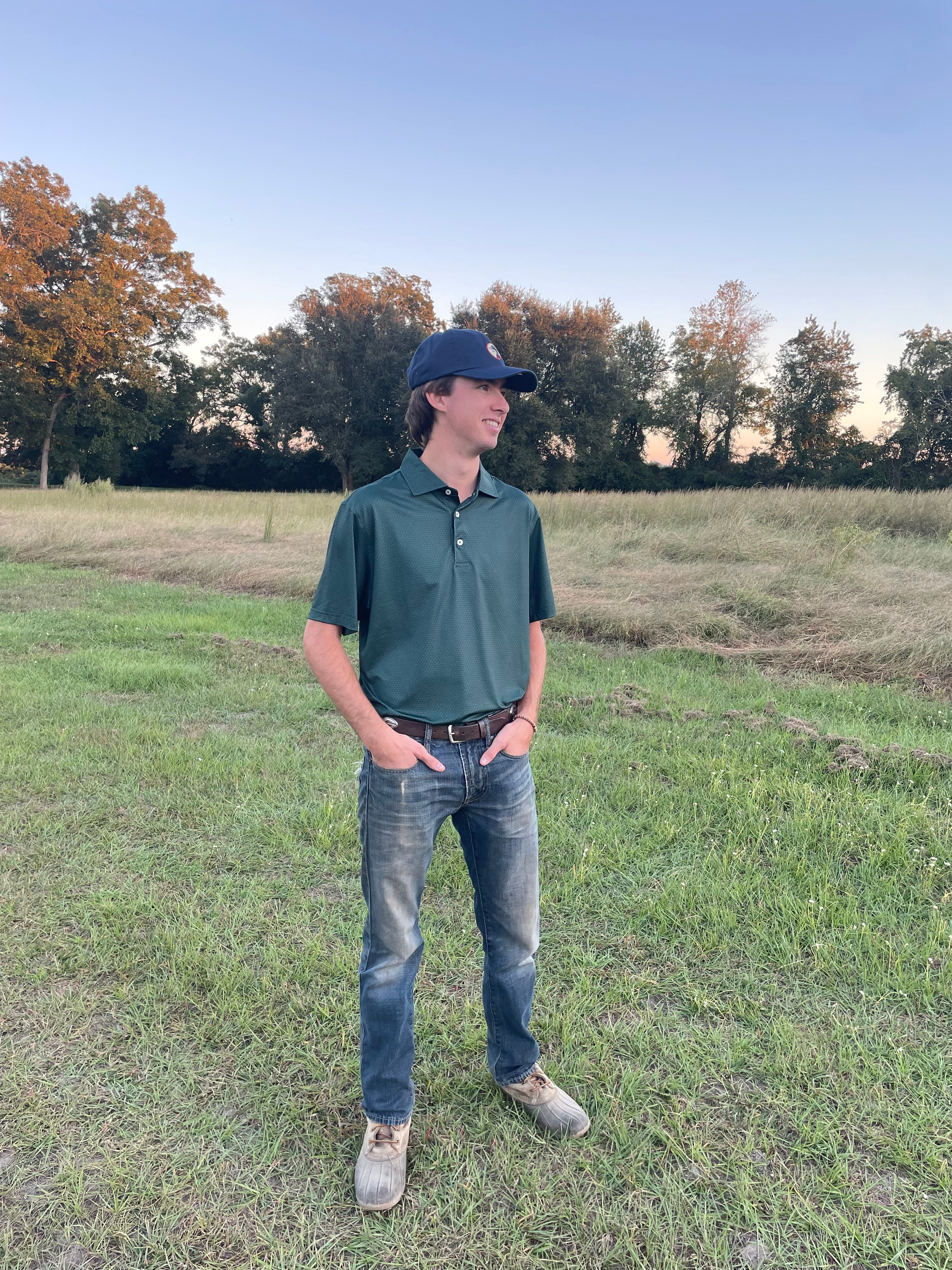 Rivers & Bridge Performance Polo (Hunter Green/Silver)