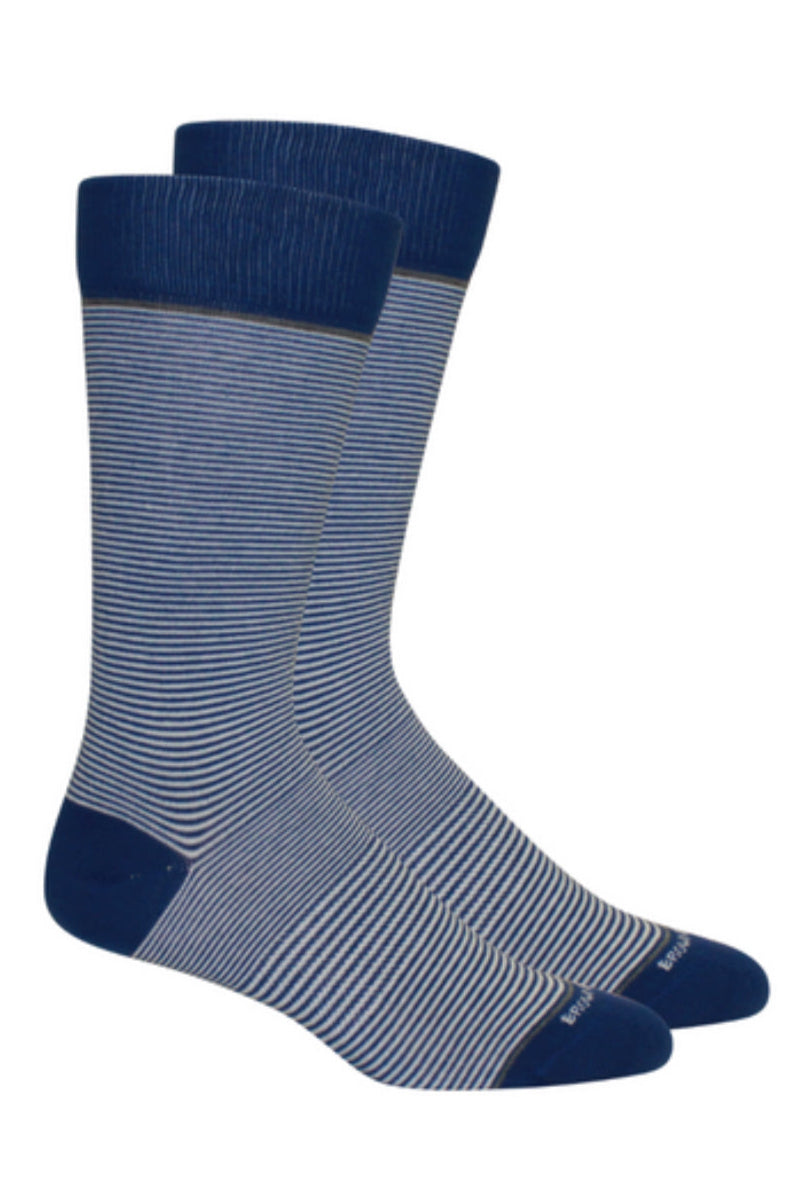 Brown Dog Socks - Stand Up Stripe (Royal/ White)